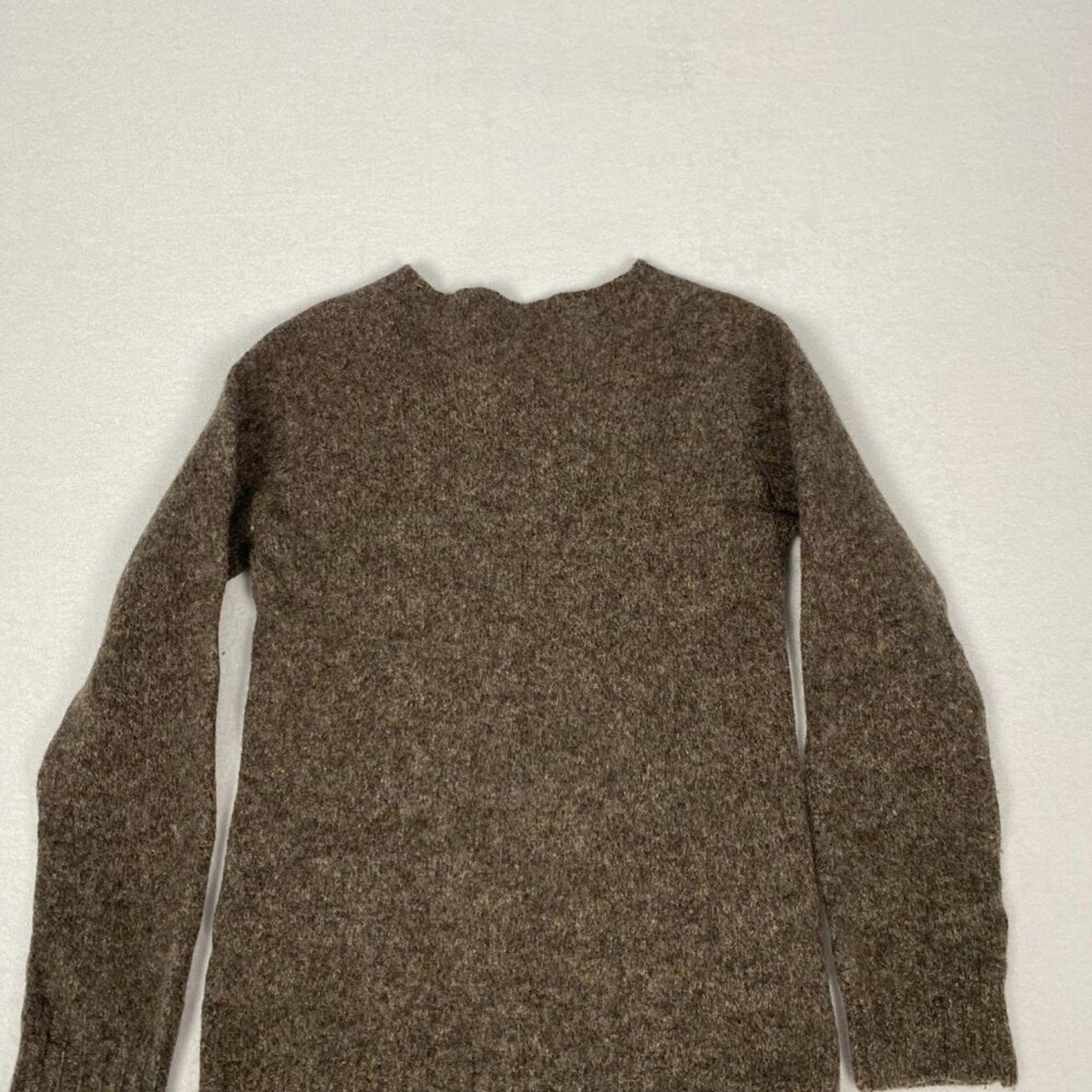Vintage Made in Scotland John Tulloch Pure Wool Brown Long Knit Sweater