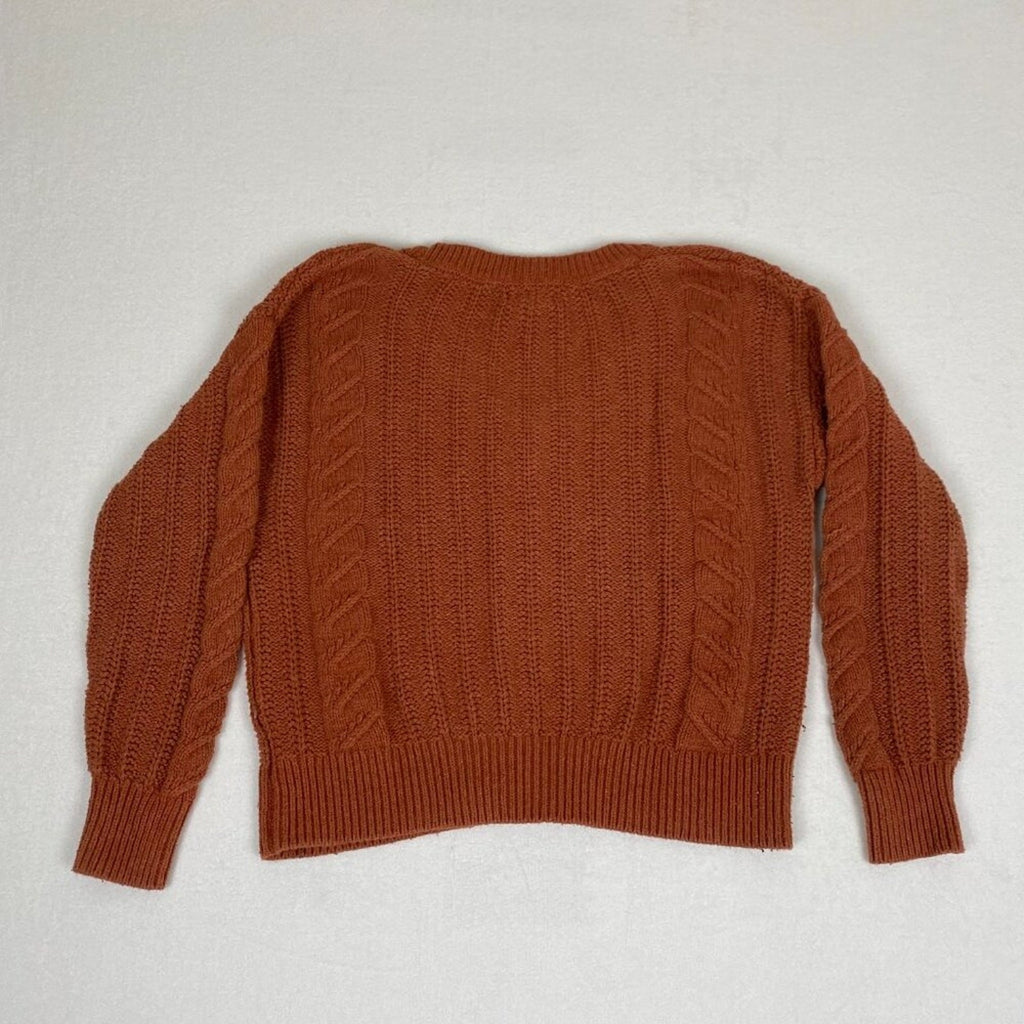 Cupcake and Cashmere Cable Knit Button Women's Cardigan Sweater Medium