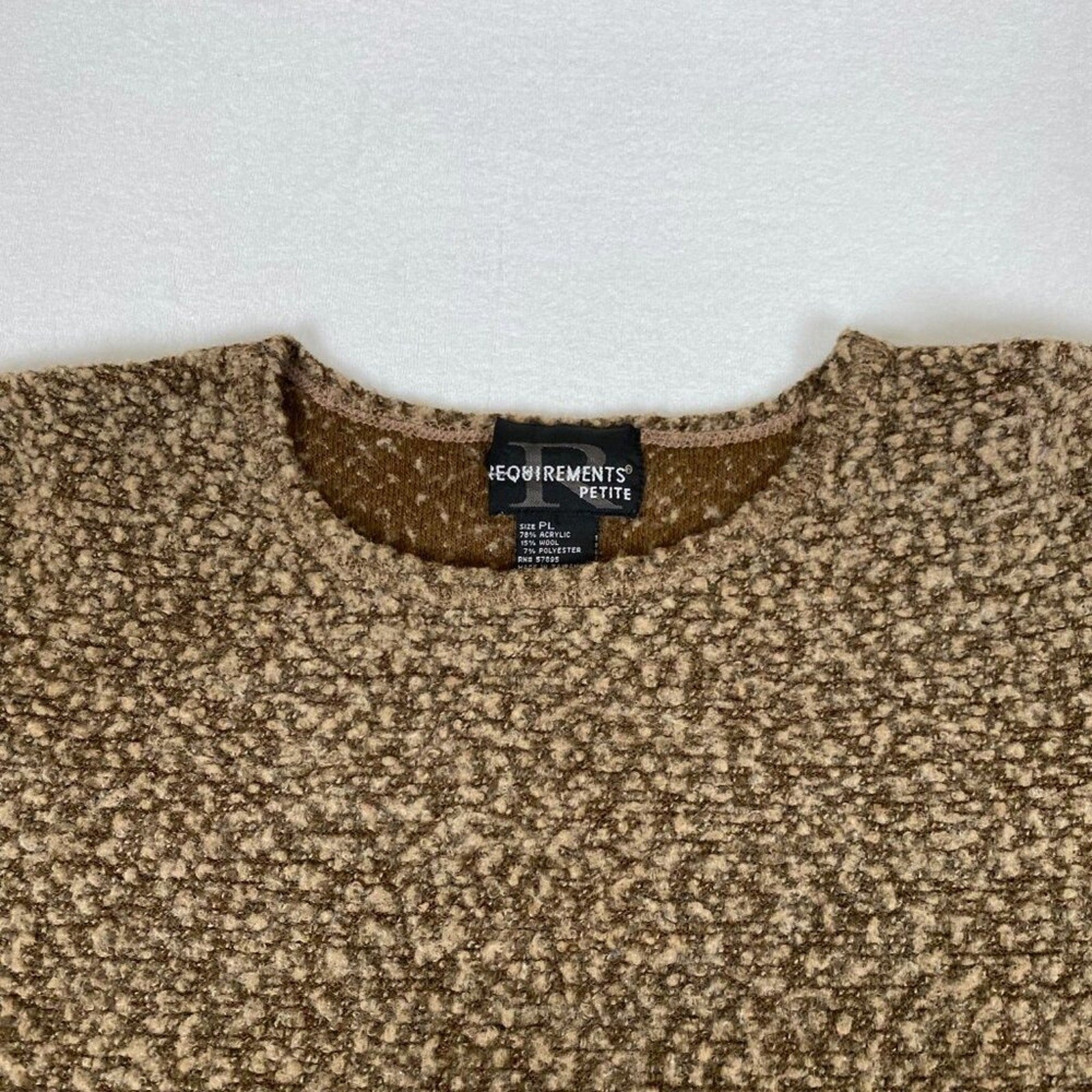Vintage Y2k Requirements Brown Fuzzy Fairy Grunge Petite Large Sweater