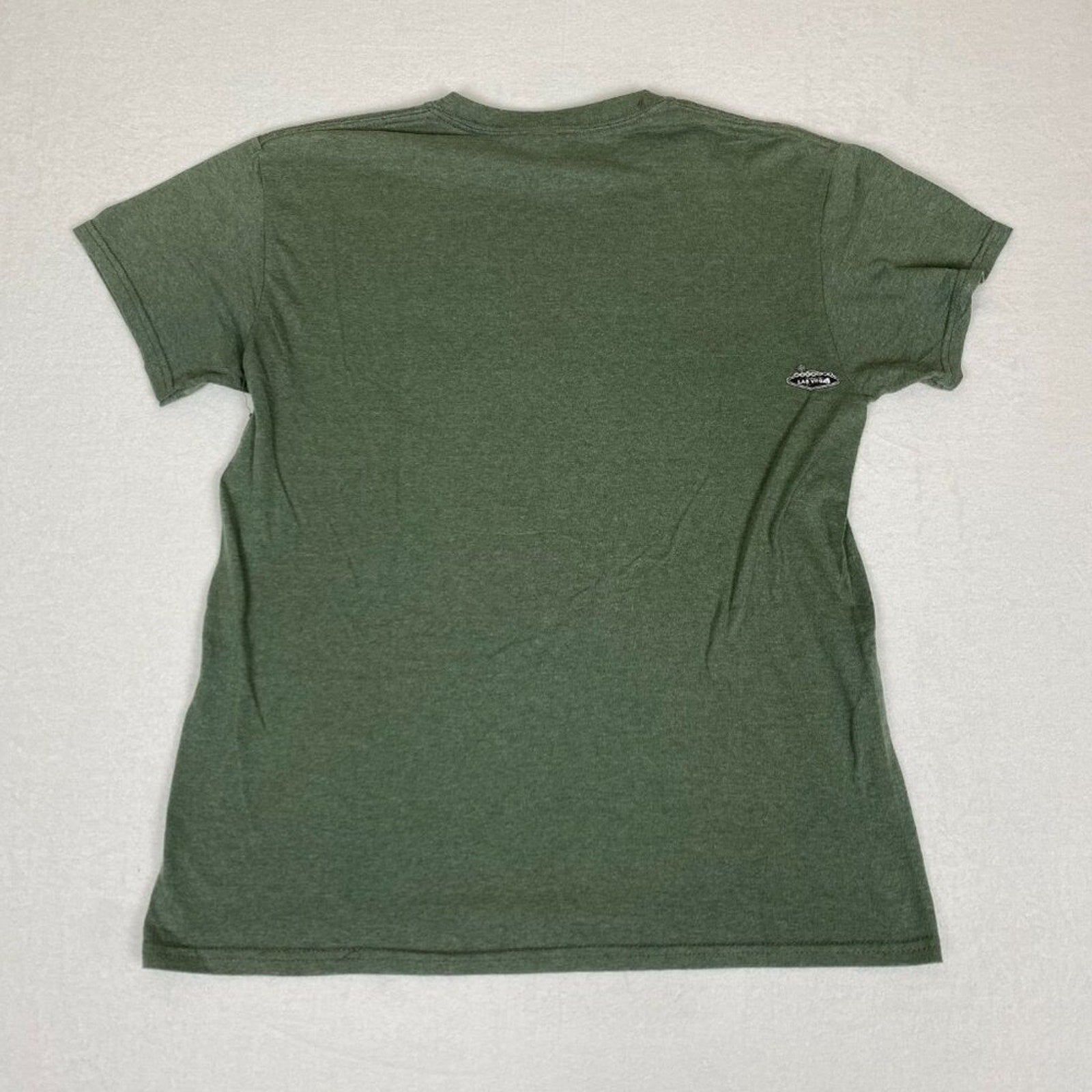 Las Vegas Nevada Spellout USA Flag Graphic Green Women's Tee Size Medium