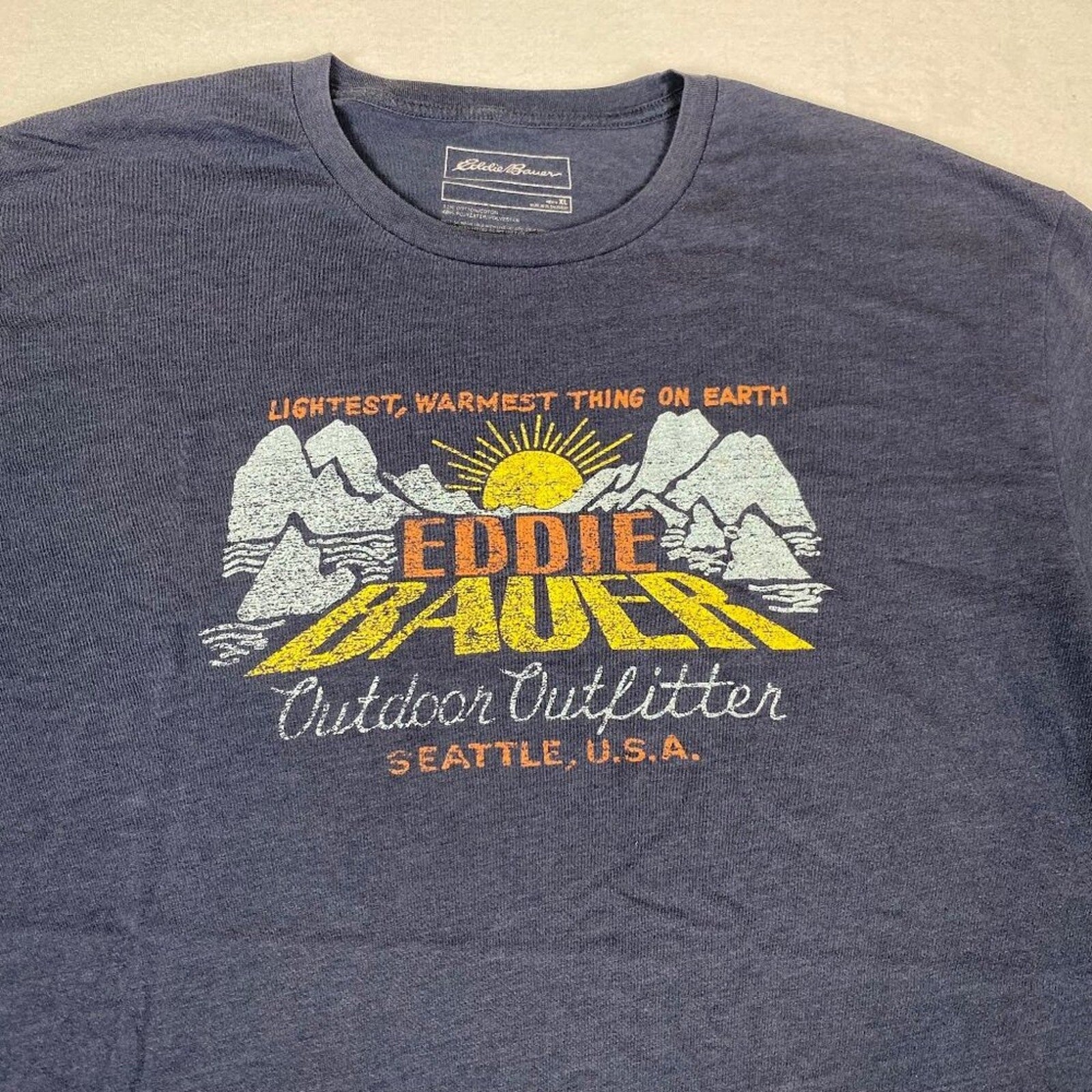 Eddie Bauer Sunrise Mountain Coves Outdoor Outfitters Blue Tee