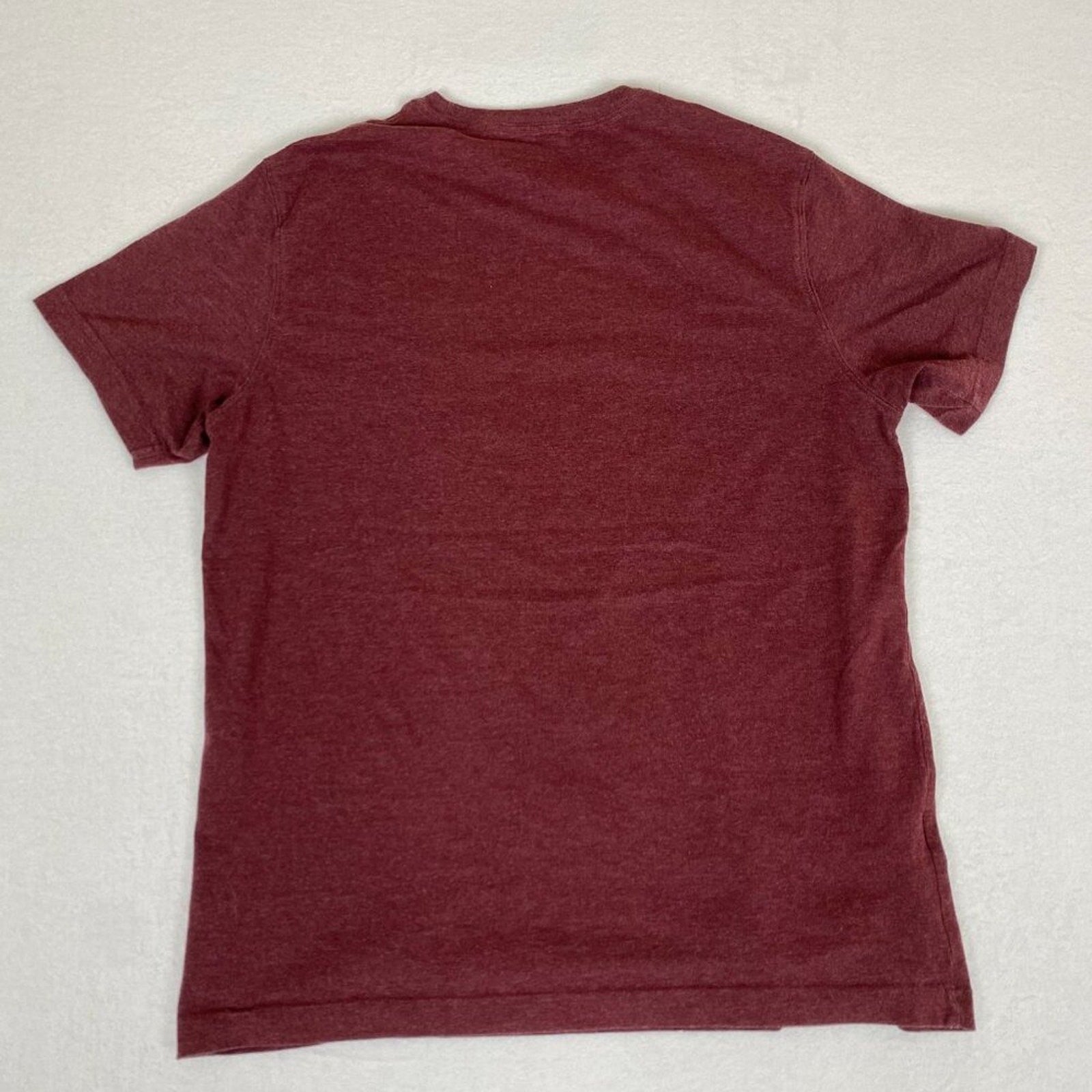 Eddie Bauer Born to Roam Camper Van Graphic Maroon Red Cotton Blend Tee Medium