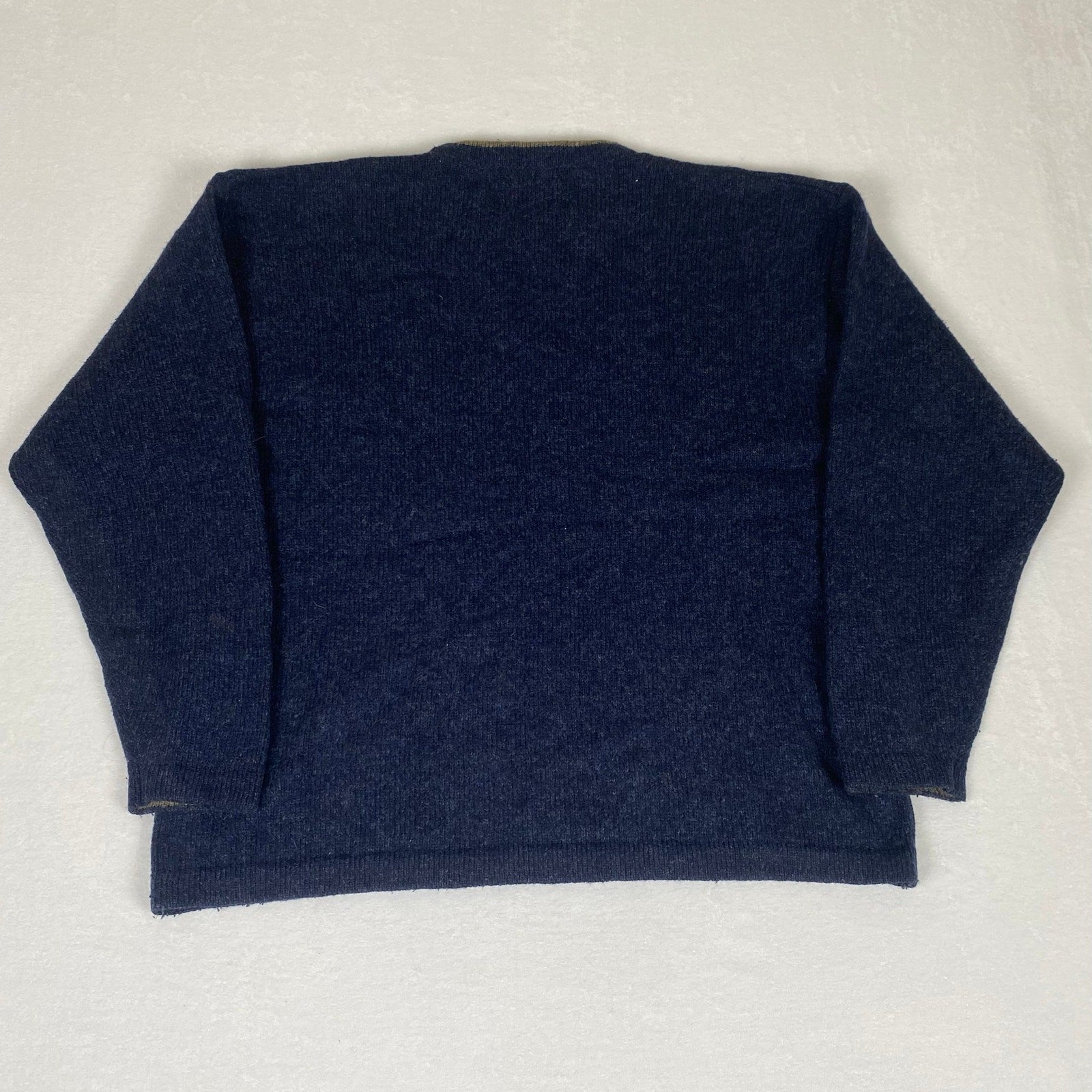 Woolrich Wool Blend Navy Blue Knit Men's Sweater XL