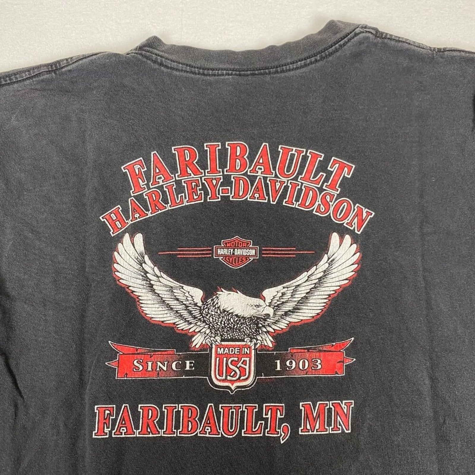 Vintage Harley Davidson Made in USA Purple Wing Cropped Sleeveless Minnesota Tee