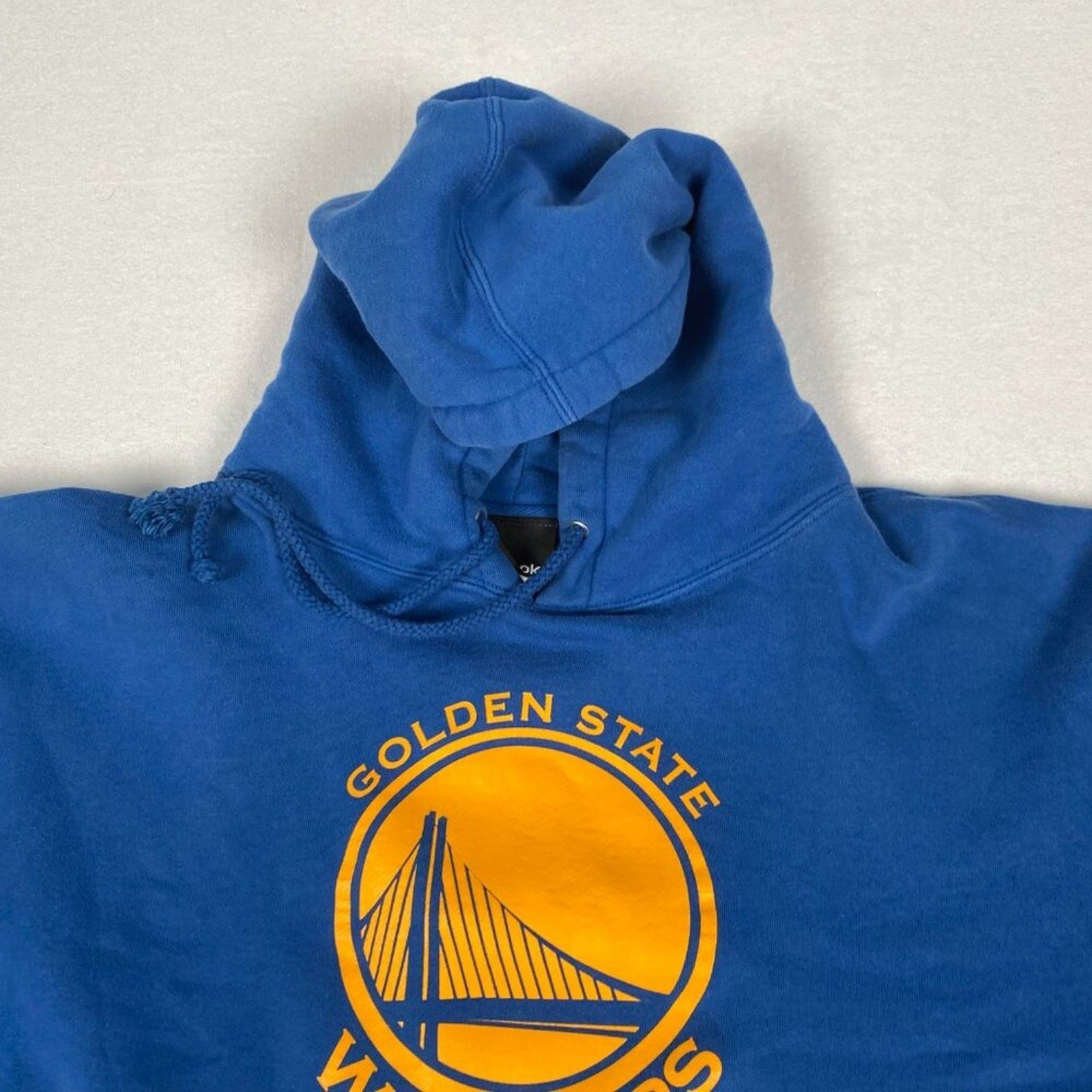 Golden State Warriors NBA Basketball Reebok Cotton Blend Blue Hoodie Sweatshirt