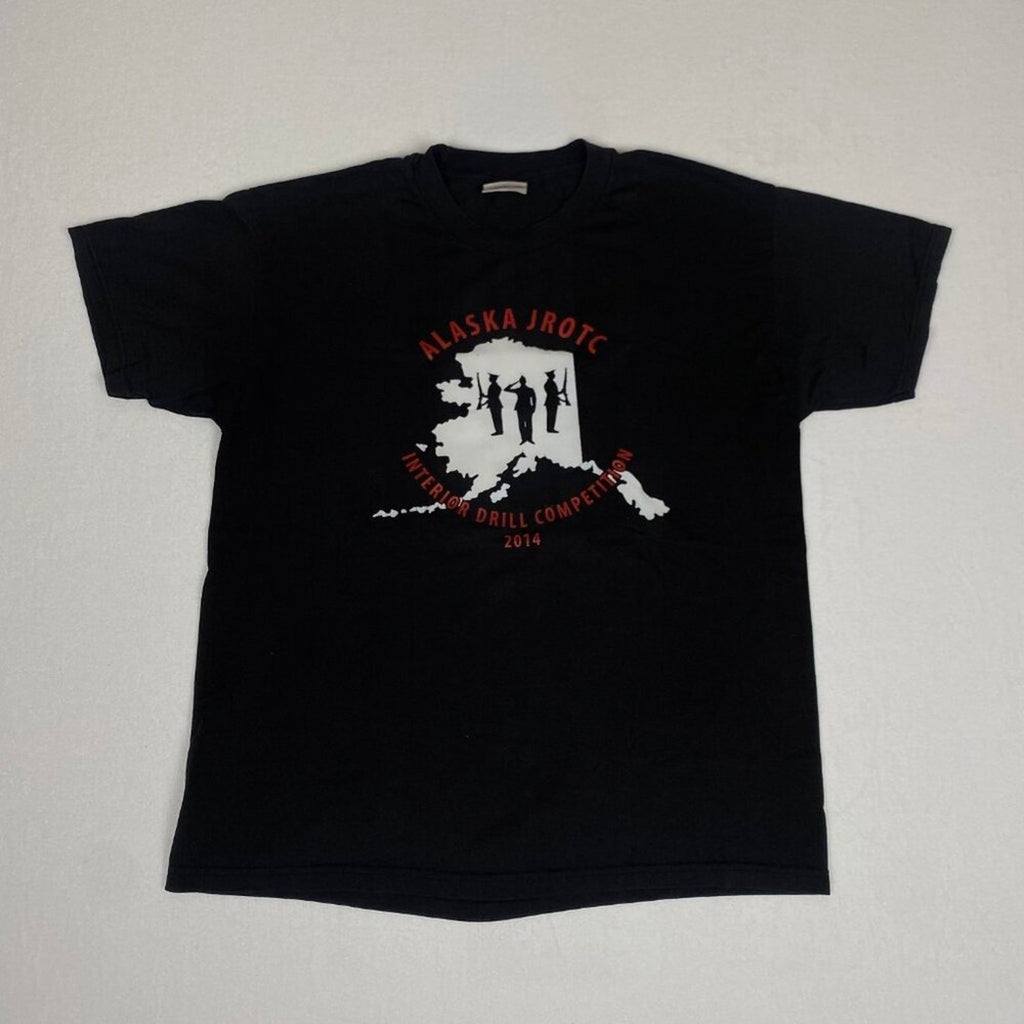 Alaska JROTC Drill Competition Army Navy Marine Air Force 2014 Black Tee Medium