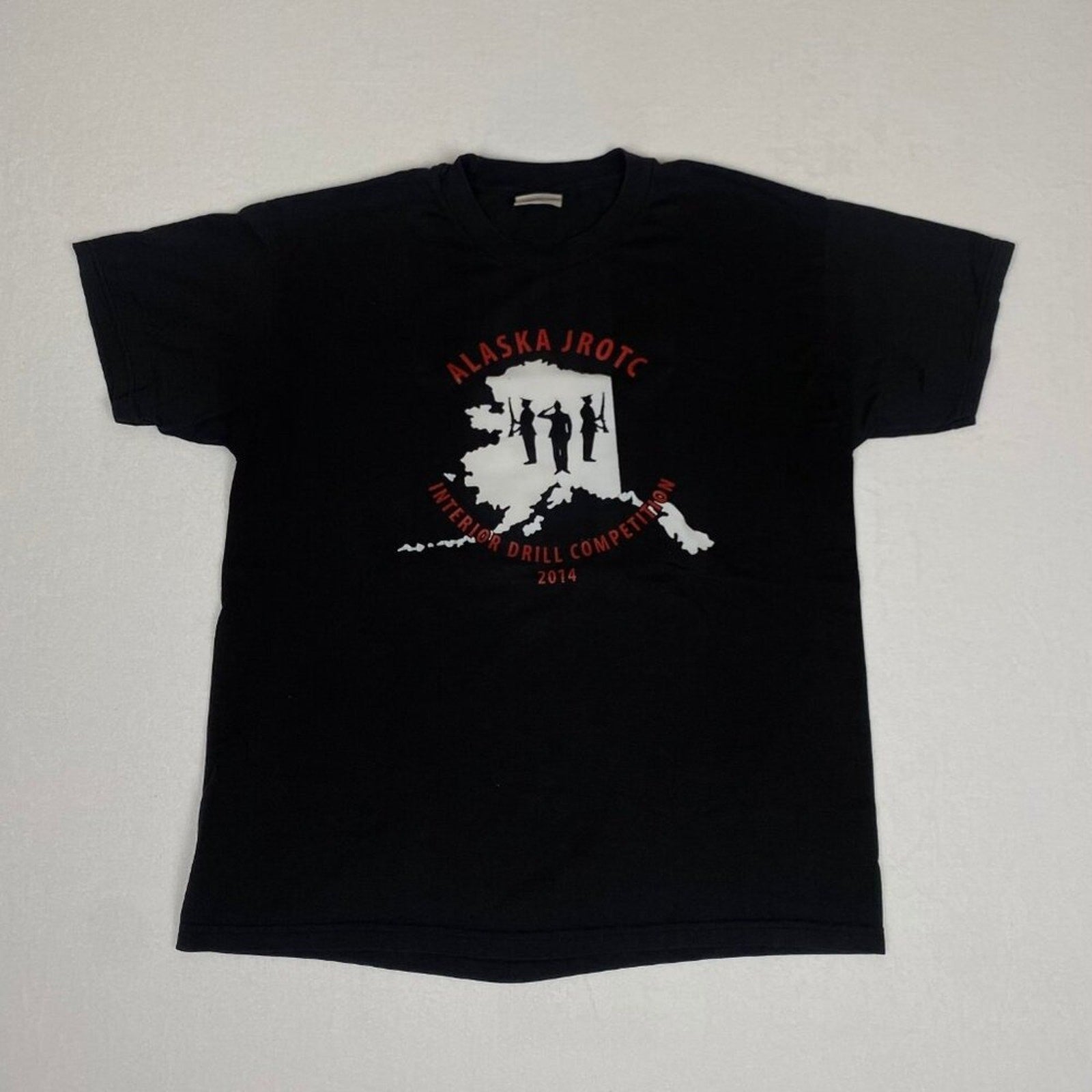 Alaska JROTC Drill Competition Army Navy Marine Air Force 2014 Black Tee Medium