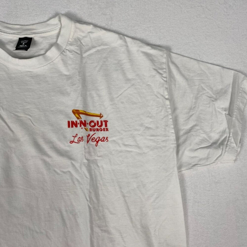 In N Out Burger Las Vegas Classic Red Car Cotton White Tee XXL