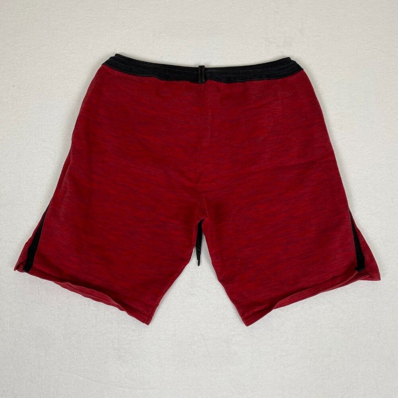 Nike Heather Red Black Basketball Drawstring Athletic Shorts XL