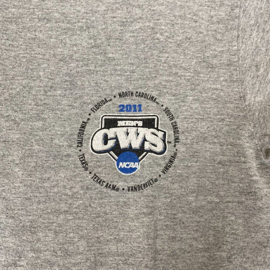 2011 NCAA College World Series Baseball Omaha Grey Tee Small