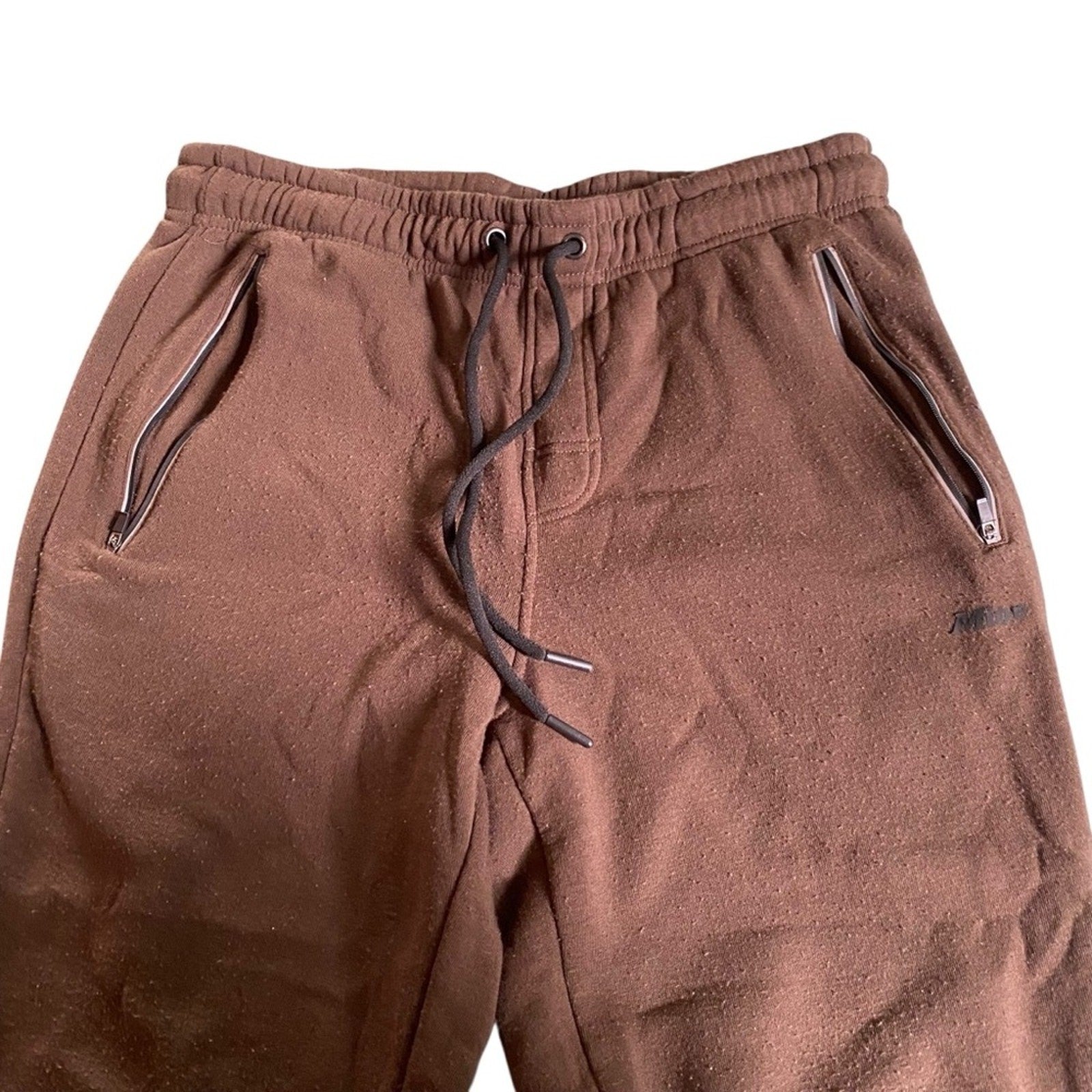 Mitre Soccer Athletic Brown Stretch Waist Drawstring Jogger Sweatpants
