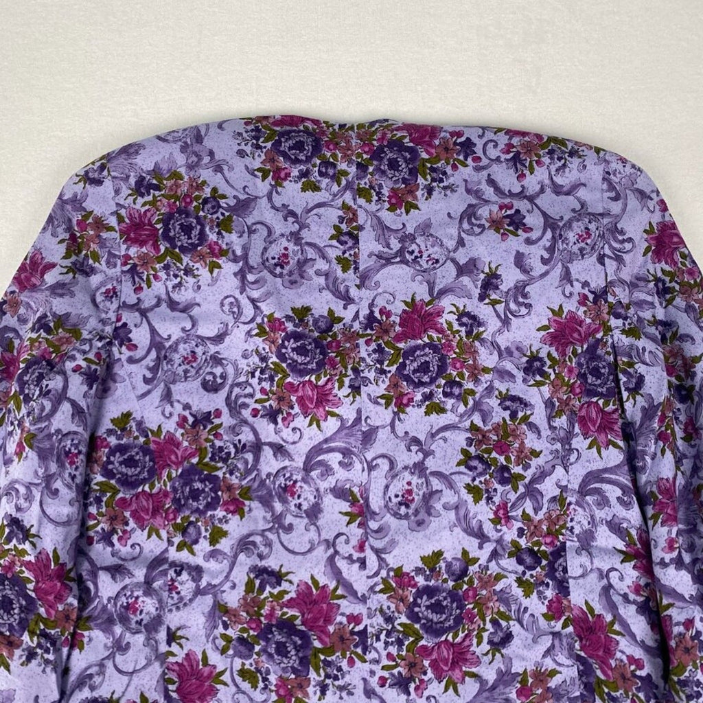 Vintage 80s Pendleton Made in USA Country Sophisticates Purple Ivy Floral Blazer