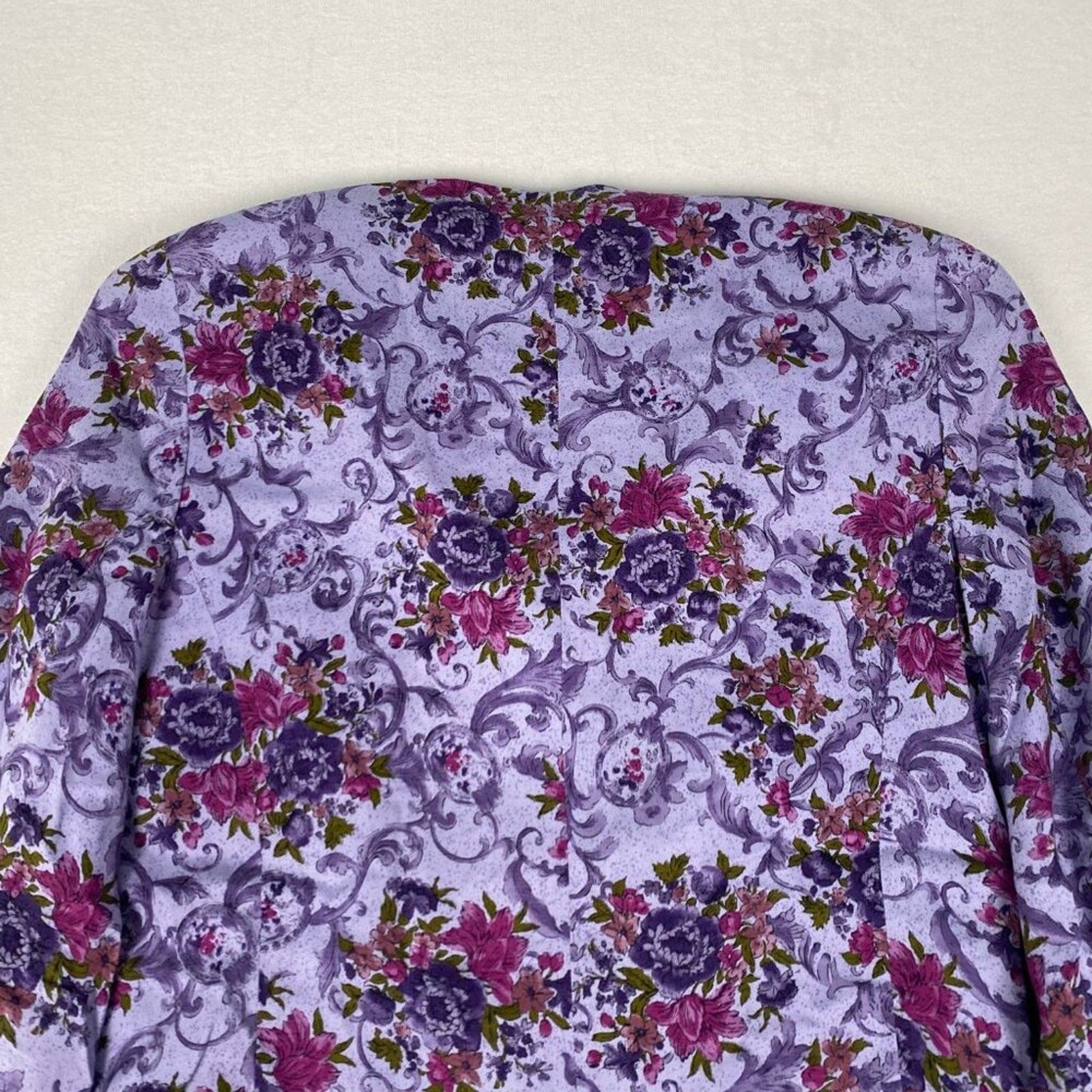 Vintage 80s Pendleton Made in USA Country Sophisticates Purple Ivy Floral Blazer