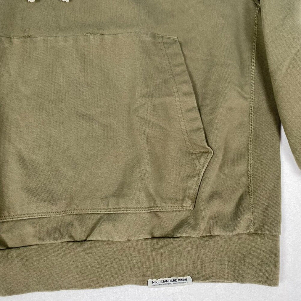 Nike Standard Issue Dri-Fit Zipper Pocket Athletic Green Cotton Hoodie