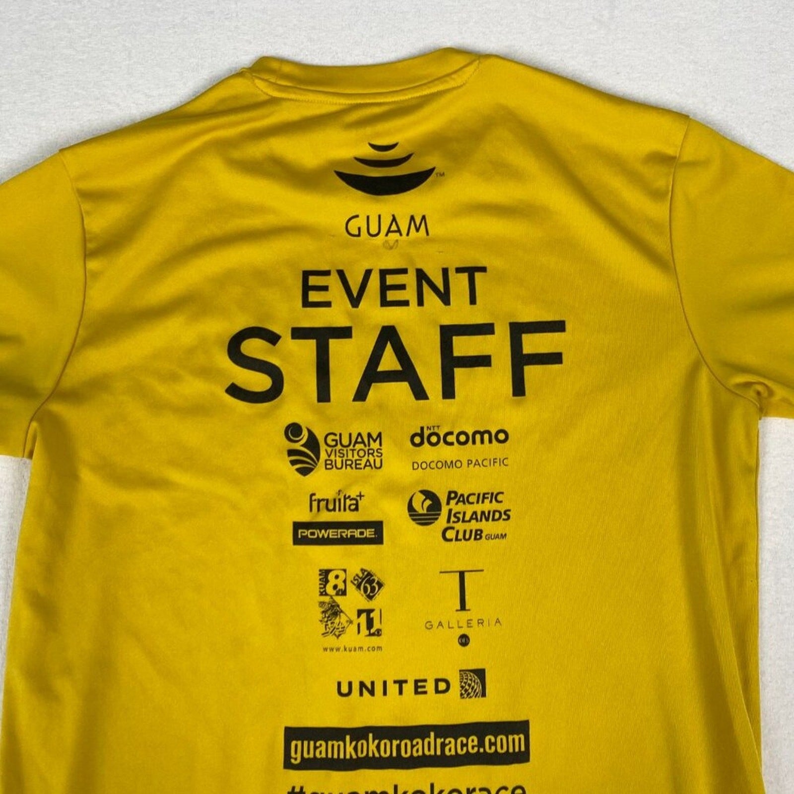 2014 Guam Koko Bird Road Race Event Staff Performance Yellow Tee