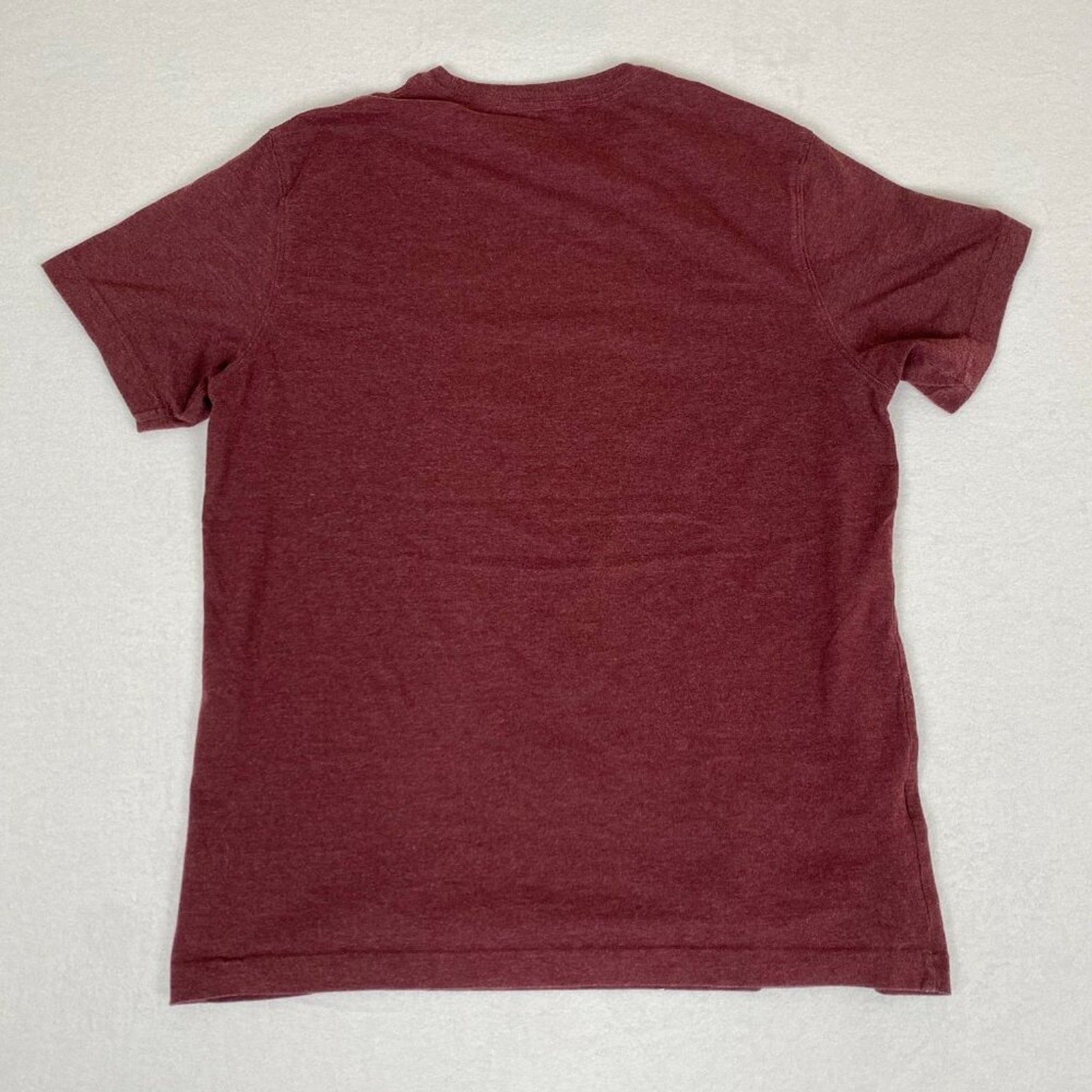 Eddie Bauer Born to Roam Camper Van Graphic Maroon Red Cotton Blend Tee Medium