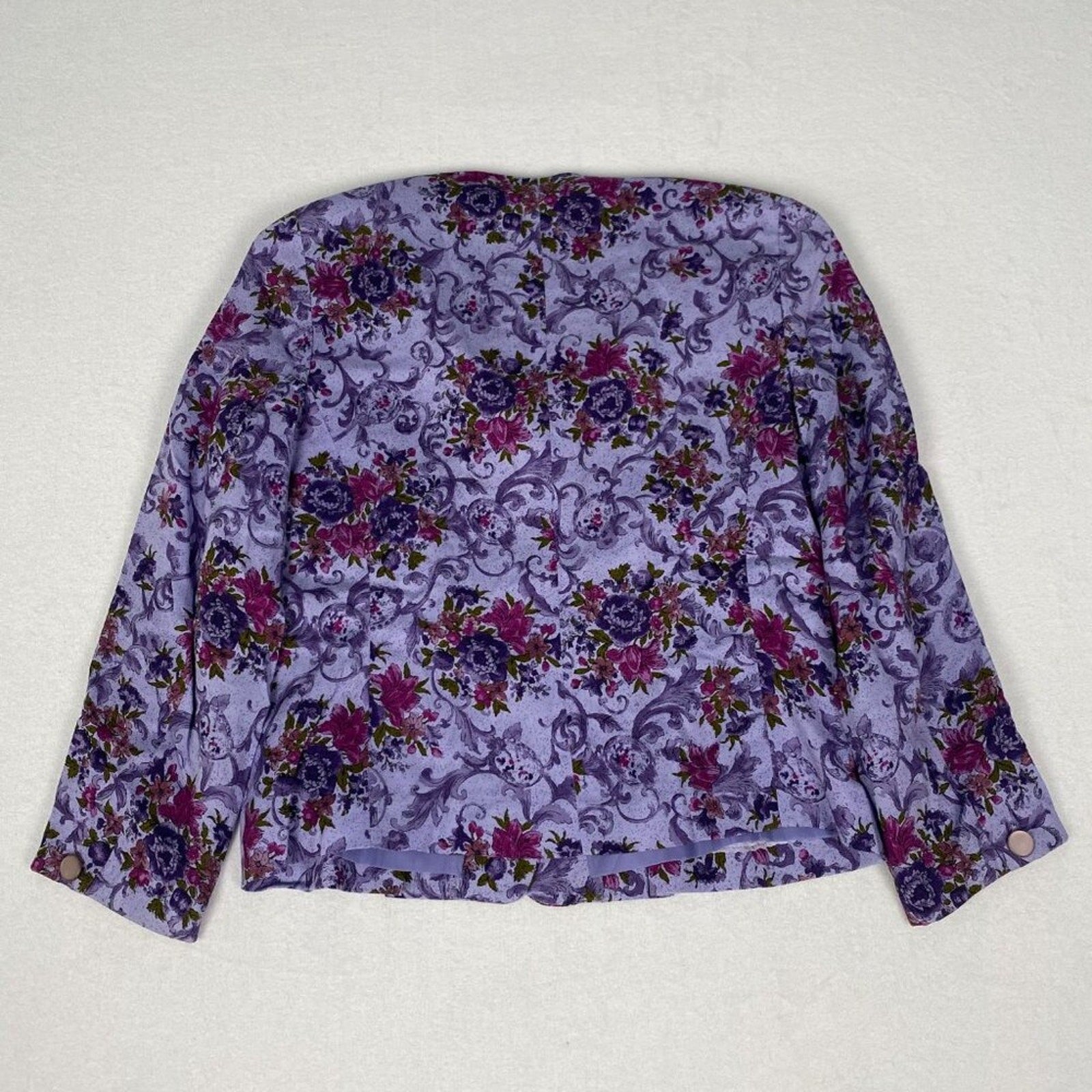 Vintage 80s Pendleton Made in USA Country Sophisticates Purple Ivy Floral Blazer