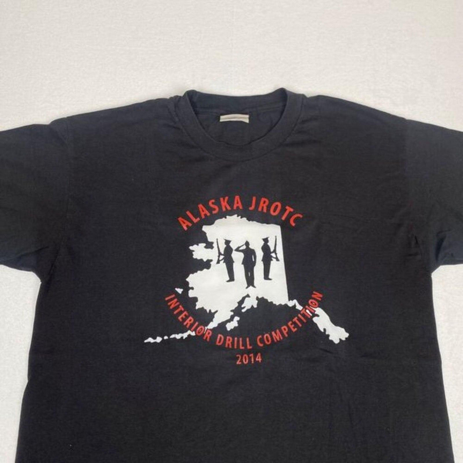 Alaska JROTC Drill Competition Army Navy Marine Air Force 2014 Black Tee Medium