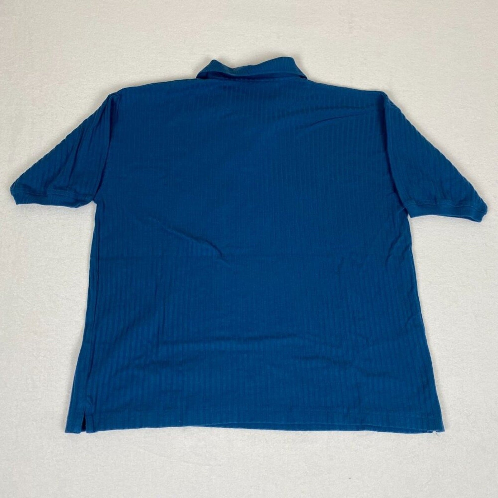 Vintage Sportswear Cotton Preppy 1/4 Zip Short Sleeve Textured Sweater Polo