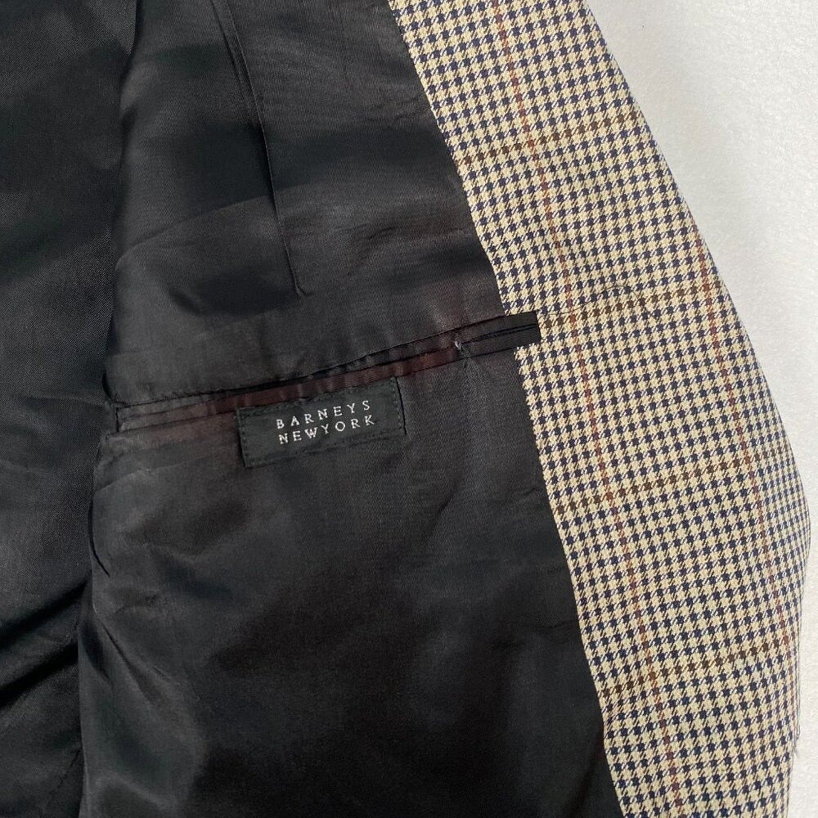 Vintage Made in USA Barneys New York Houndstooth Kilgour French Stanbury Blazer