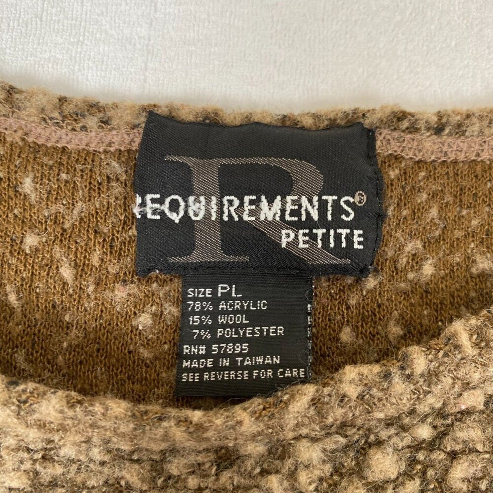 Vintage Y2k Requirements Brown Fuzzy Fairy Grunge Petite Large Sweater