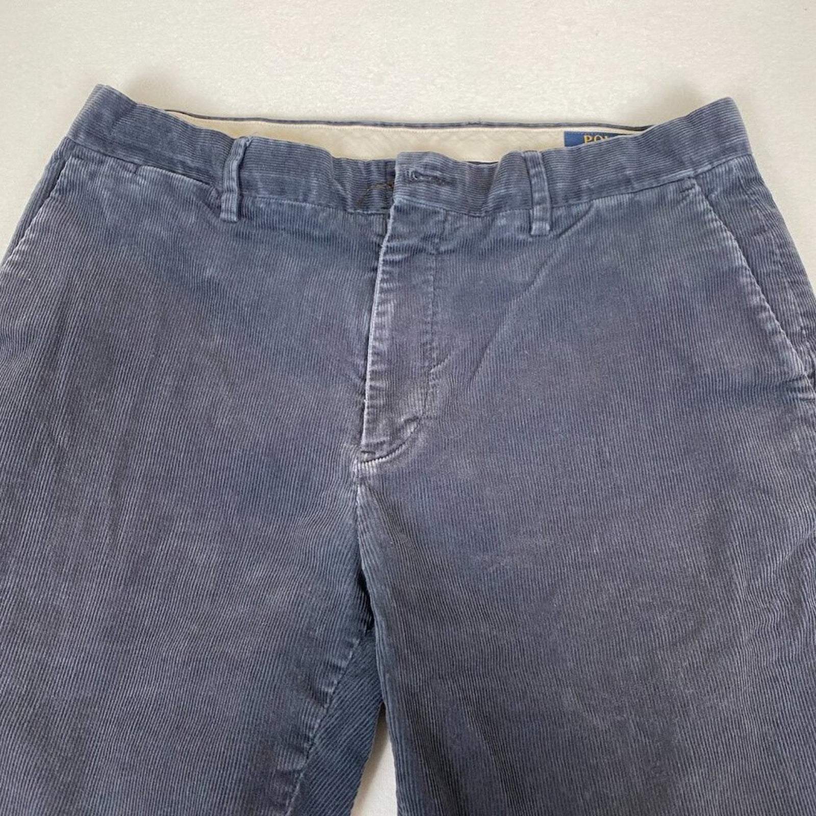 Polo Ralph Lauren Corduroy Stretch Classic Fit Faded Navy Blue Pants 33x29