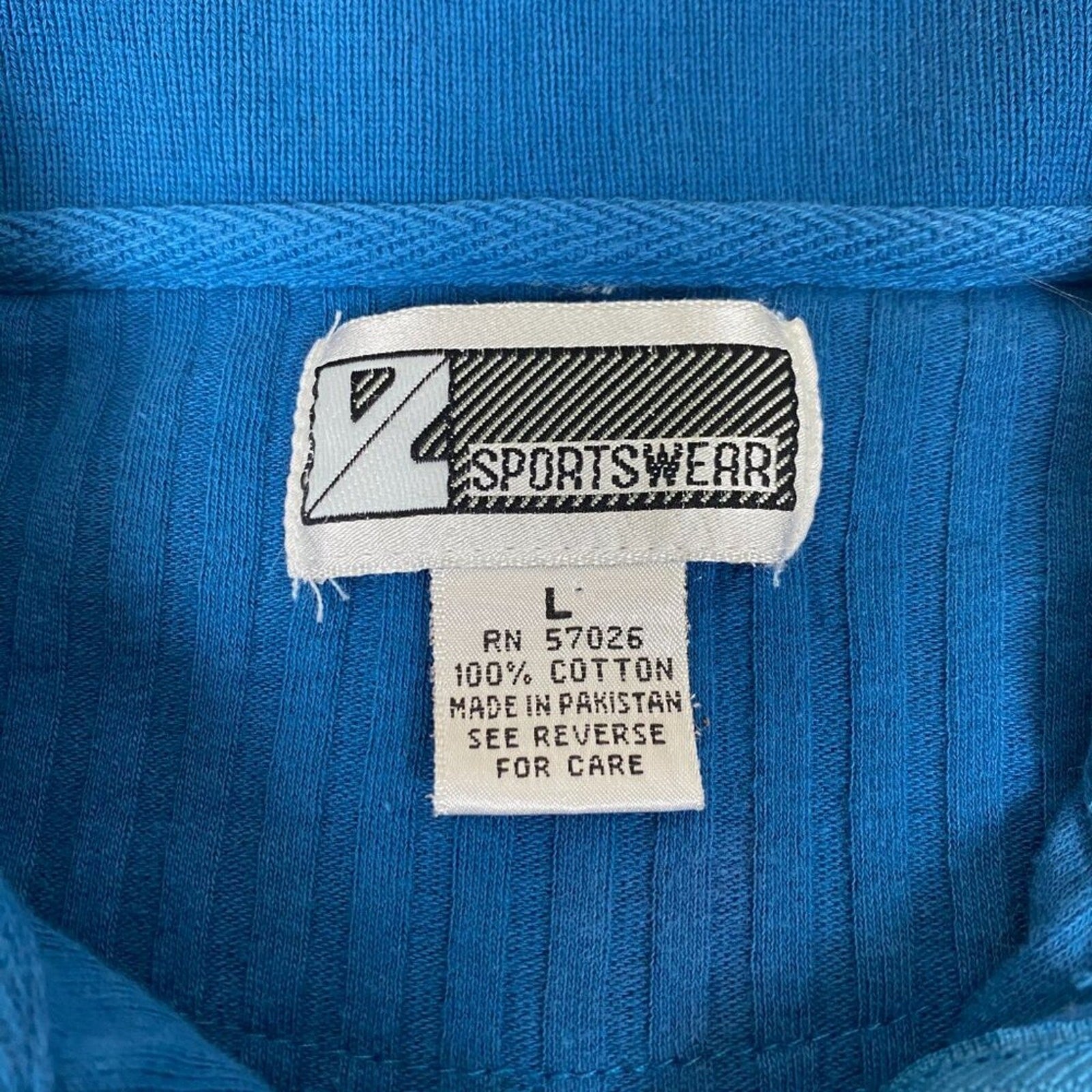 Vintage Sportswear Cotton Preppy 1/4 Zip Short Sleeve Textured Sweater Polo