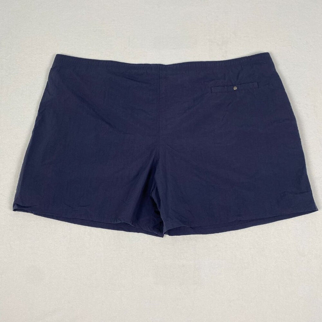 Big Dogs Drawstring Navy Blue Snap Button Swim Shorts Size 3XL