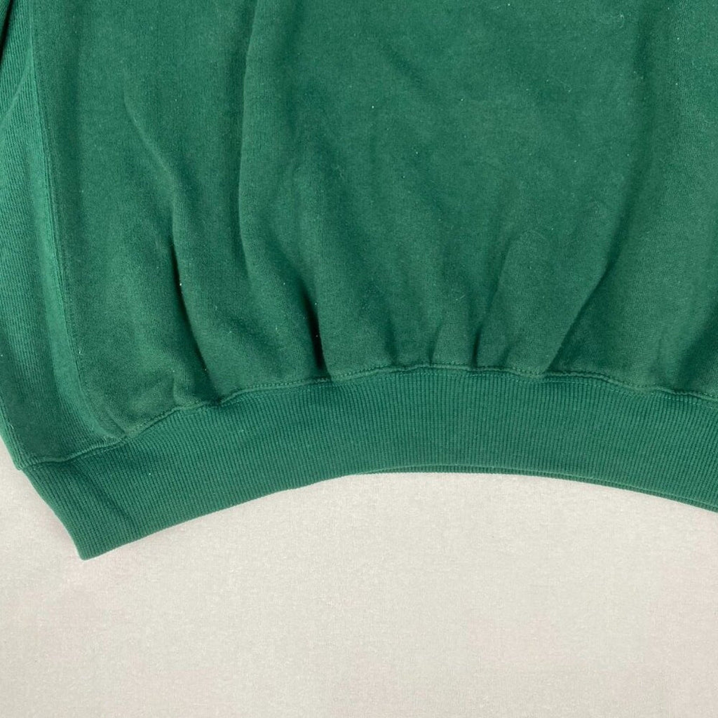 Vintage Knights of Roundtable Green Plaid Detail Collared 1/4 Button Sweater