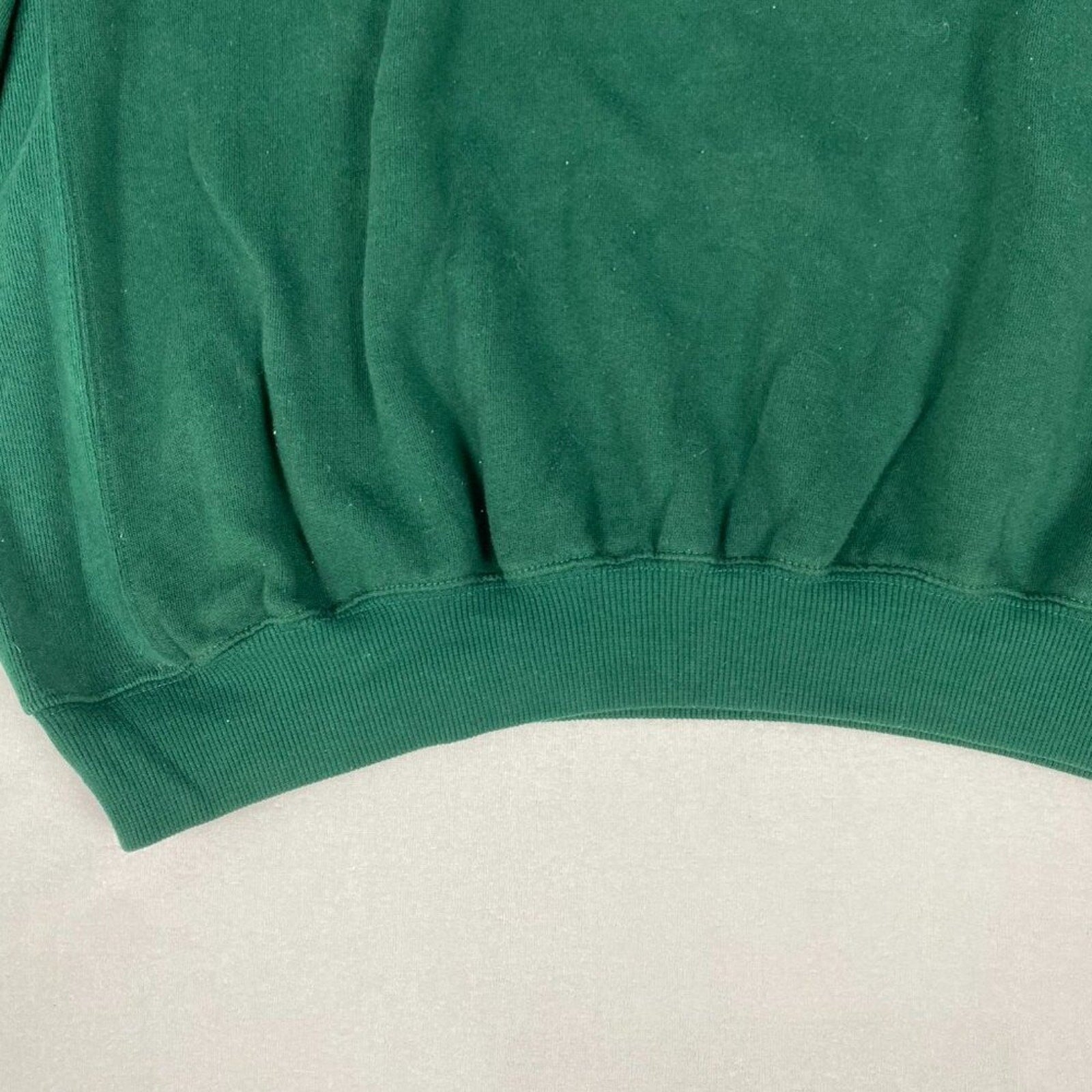 Vintage Knights of Roundtable Green Plaid Detail Collared 1/4 Button Sweater