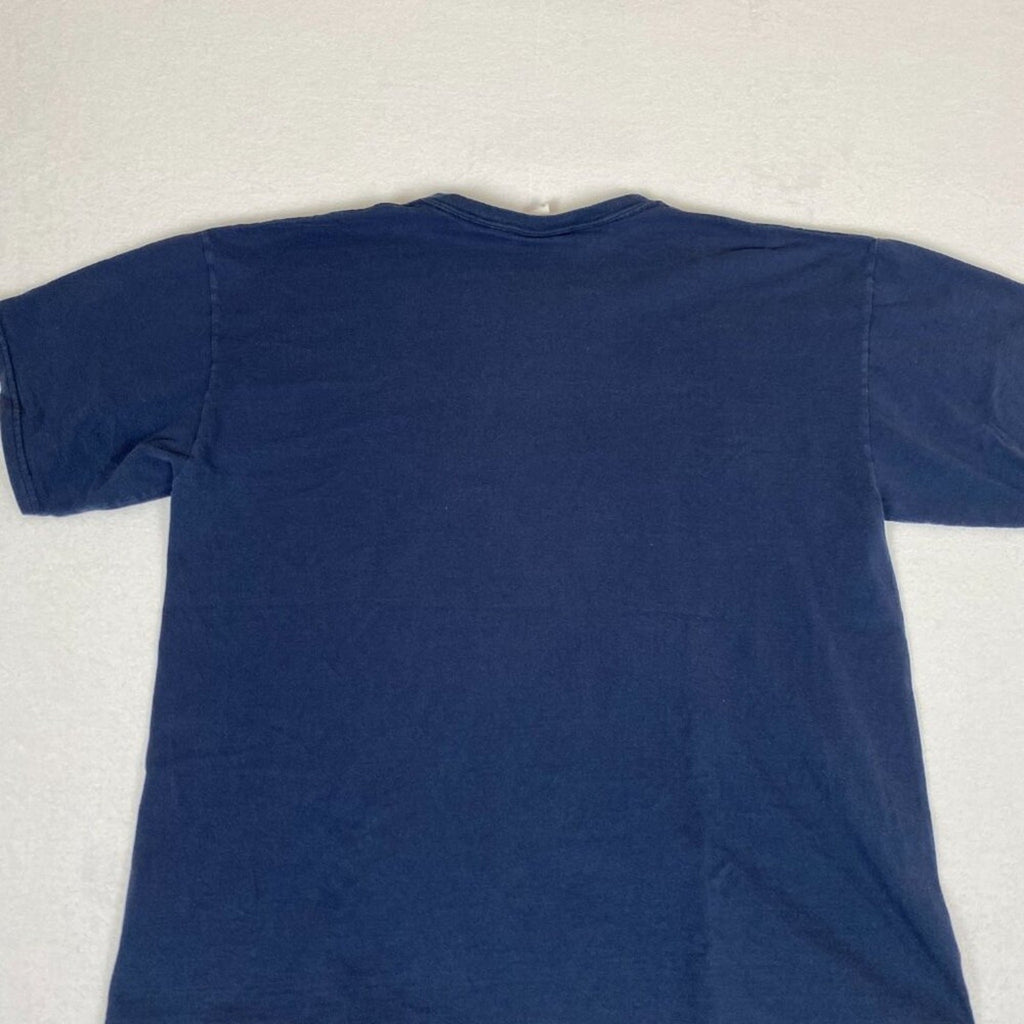 Y2K Newport Rhode Island American Flag Graphic Navy Blue Cotton Tee Size XL