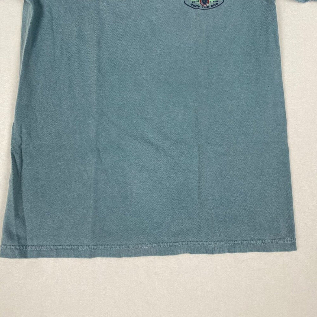 Cape Code Paw Patrol Dog Surfboard Graphic Cotton Faded Pale Blue Tee Small