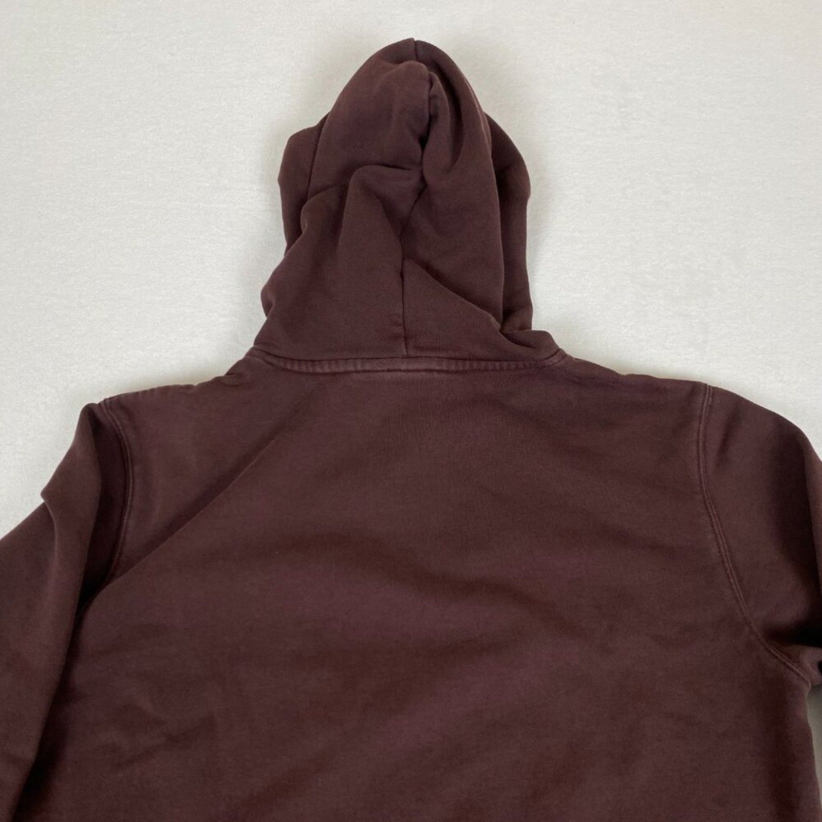Adidas Spellout Logo Dark Maroon Brown Hoodie Sweatshirt