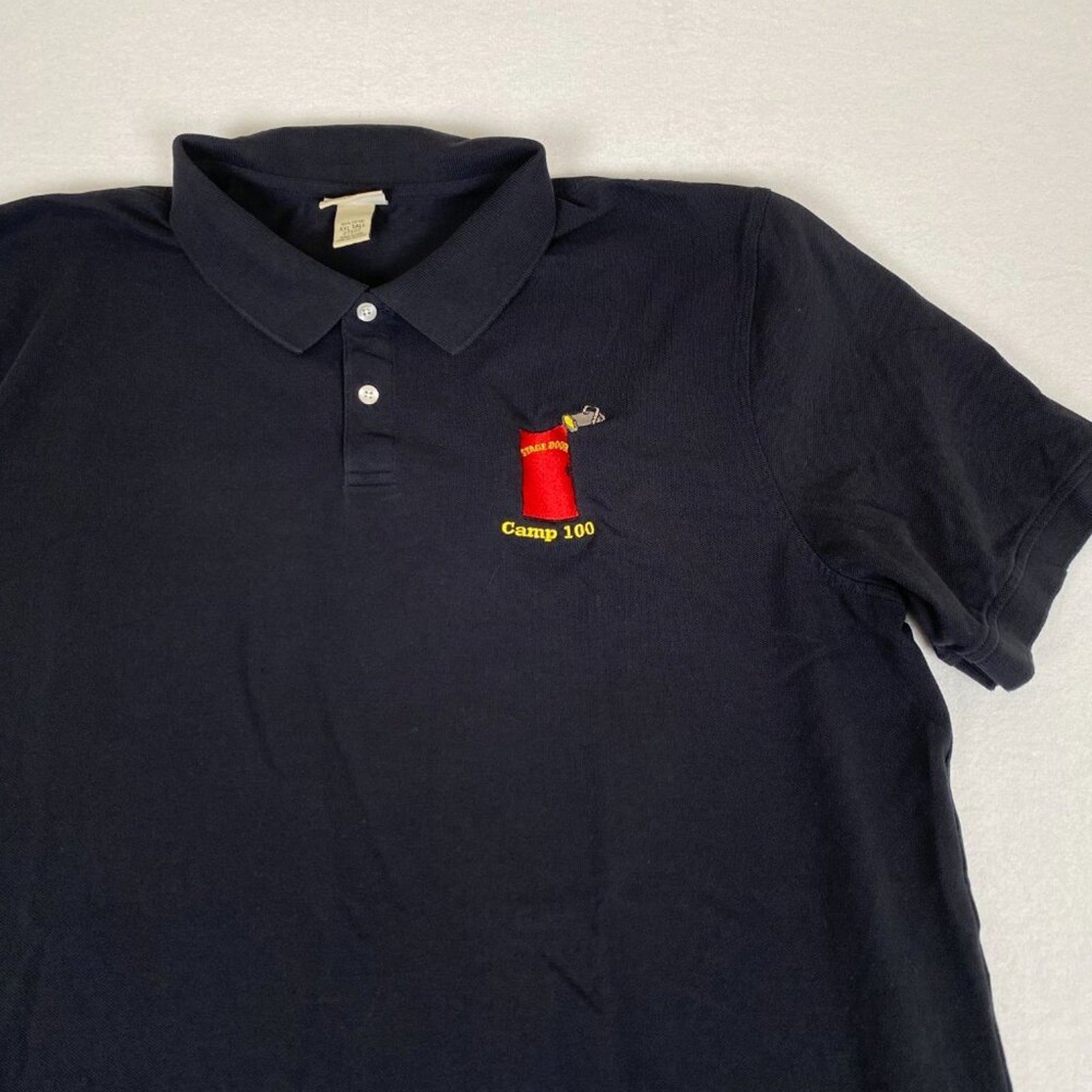 Stage Door Musical Theater Camp 100 LL Bean Black Polo Shirt Size XXL Tall