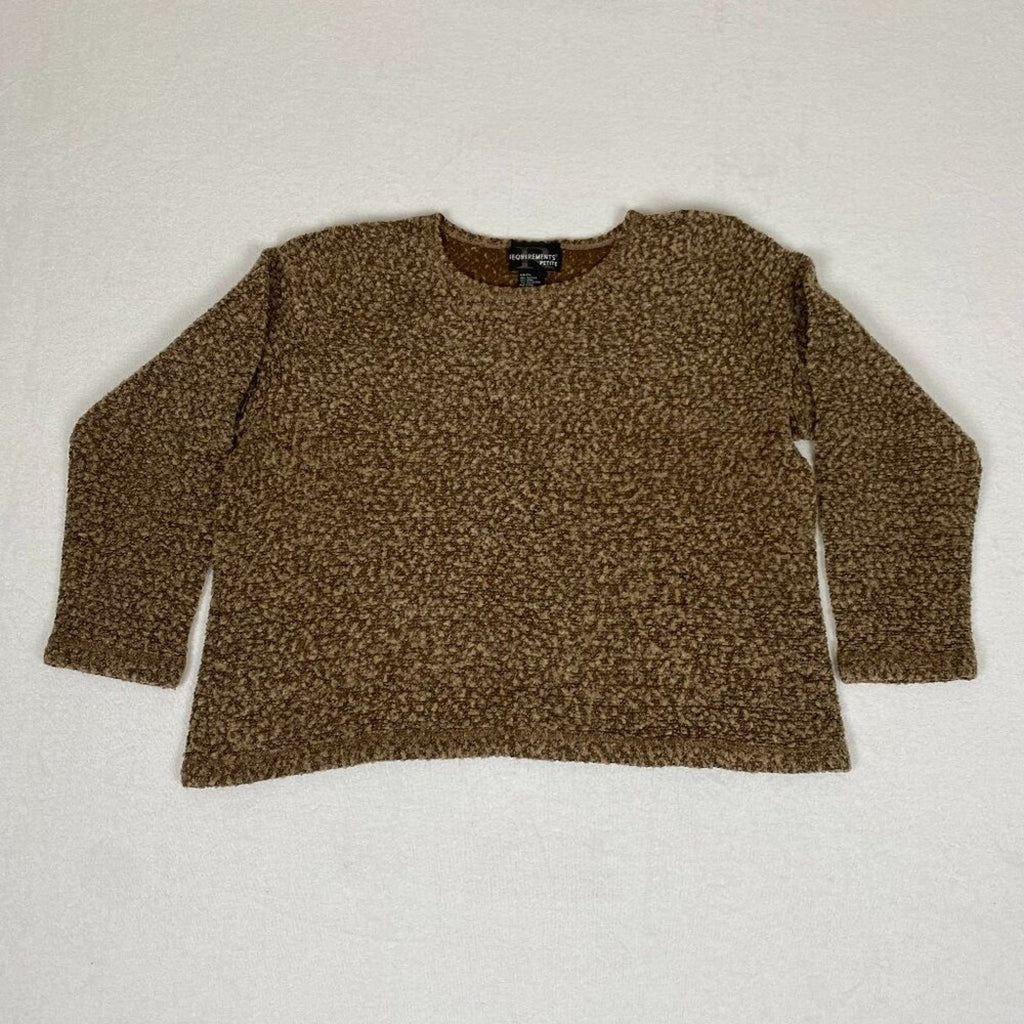 Vintage Y2k Requirements Brown Fuzzy Fairy Grunge Petite Large Sweater