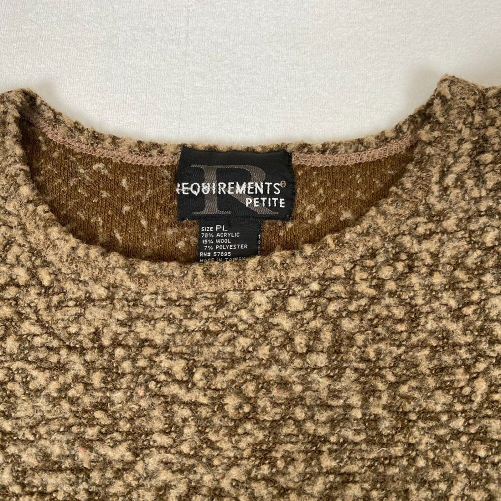 Vintage Y2k Requirements Brown Fuzzy Fairy Grunge Petite Large Sweater
