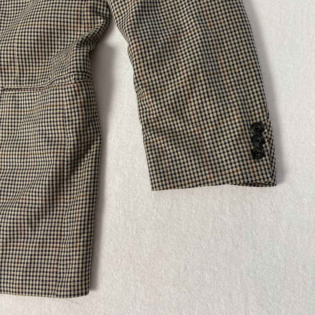 Vintage Made in USA Barneys New York Houndstooth Kilgour French Stanbury Blazer