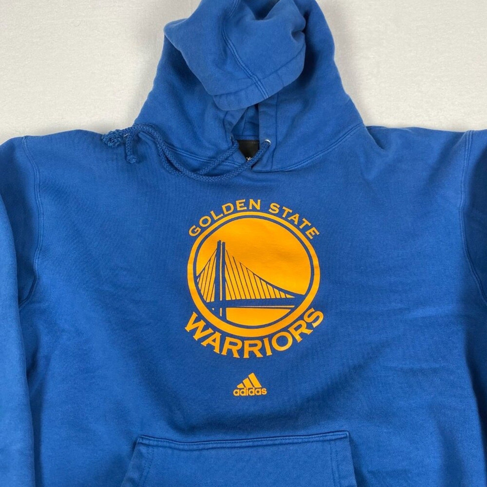 Golden State Warriors NBA Basketball Reebok Cotton Blend Blue Hoodie Sweatshirt