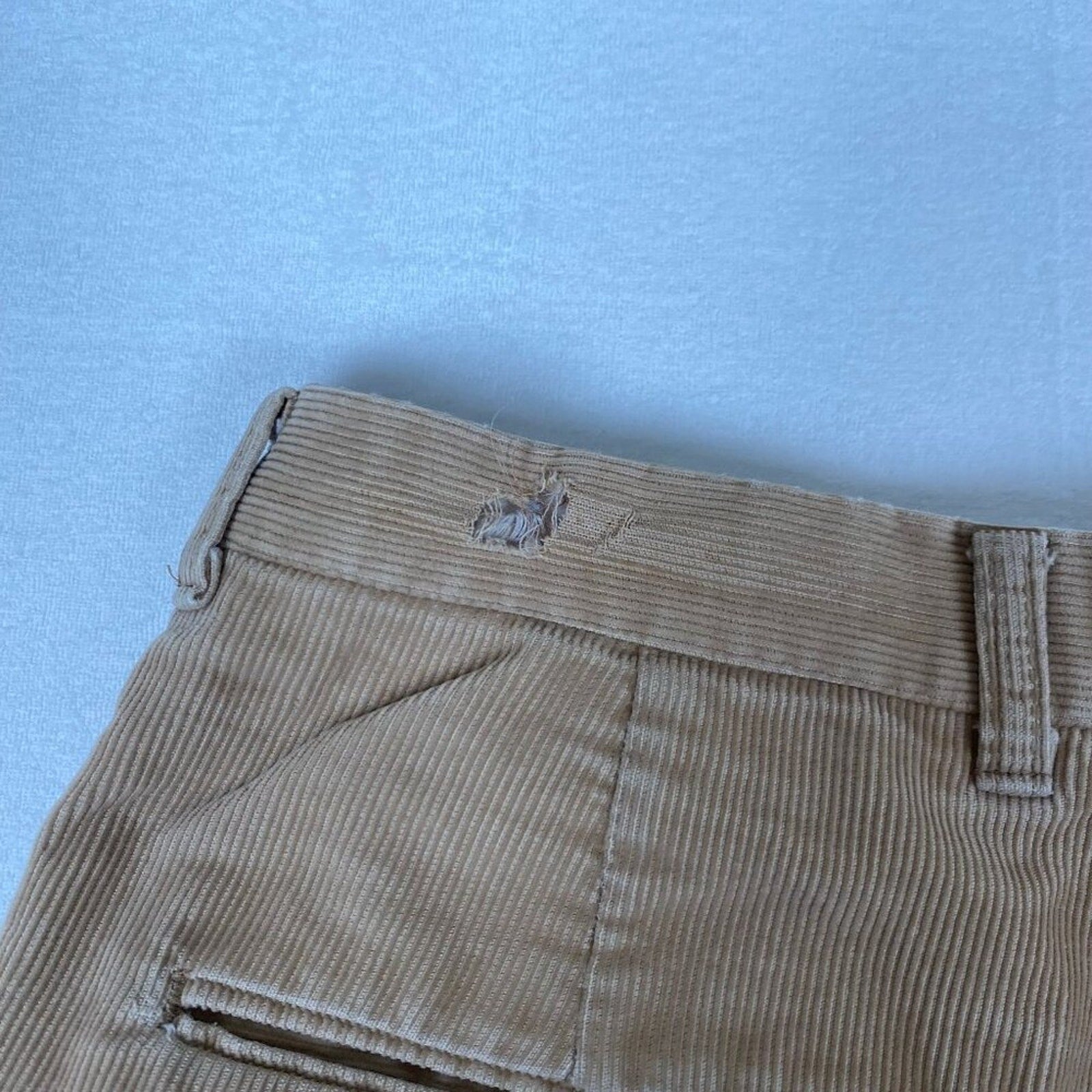 Vintage 80s Levi's Corduroy Bootcut Tan Light Brown Pants 31x28