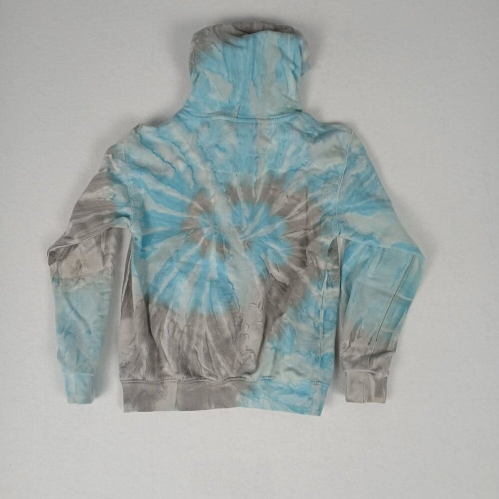 Gulf Shores Alabama Tie Dye Blue Grey Kids Hoodie Sweatshirt Size Medium