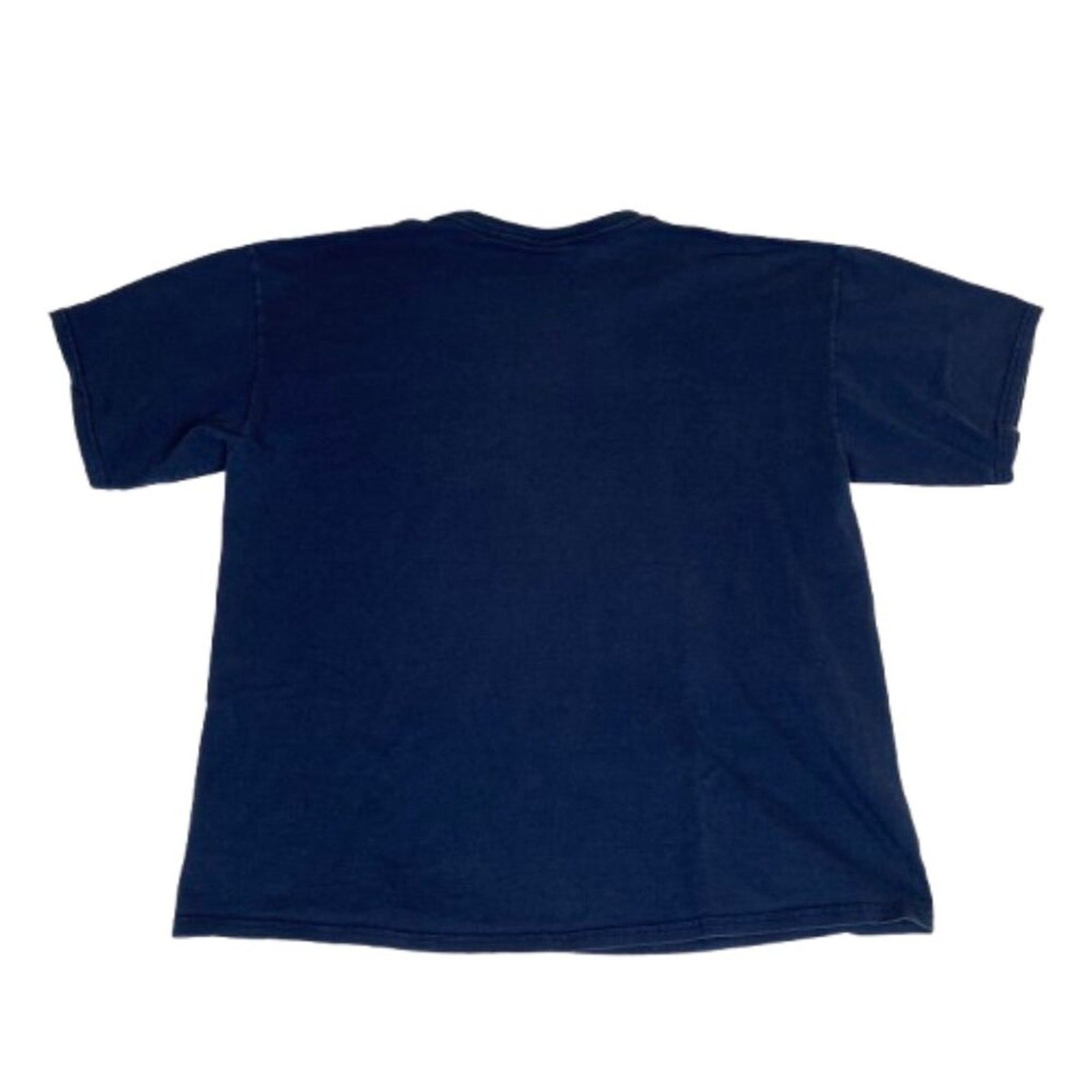 Y2K Newport Rhode Island American Flag Graphic Navy Blue Cotton Tee Size XL