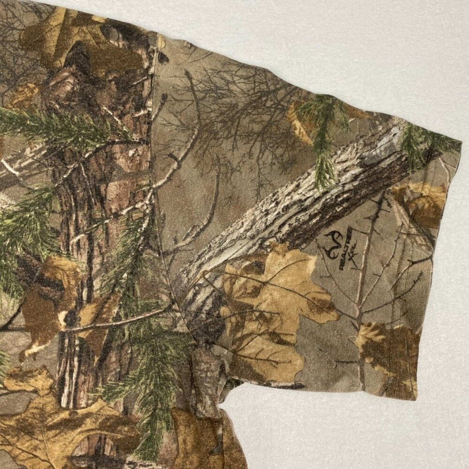 Realtree Scent Blocker Green Brown Camo Tee Size Large