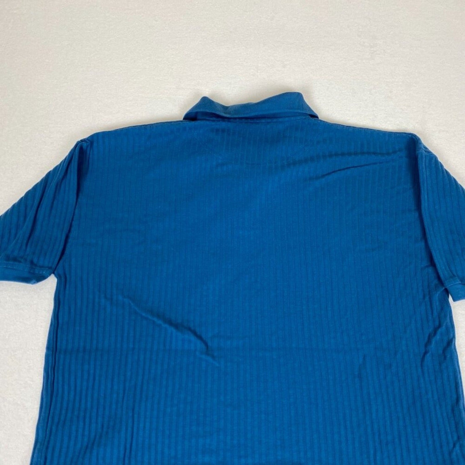 Vintage Sportswear Cotton Preppy 1/4 Zip Short Sleeve Textured Sweater Polo