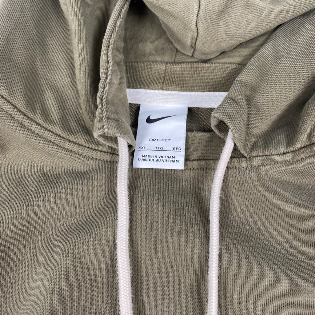 Nike Standard Issue Dri-Fit Zipper Pocket Athletic Green Cotton Hoodie