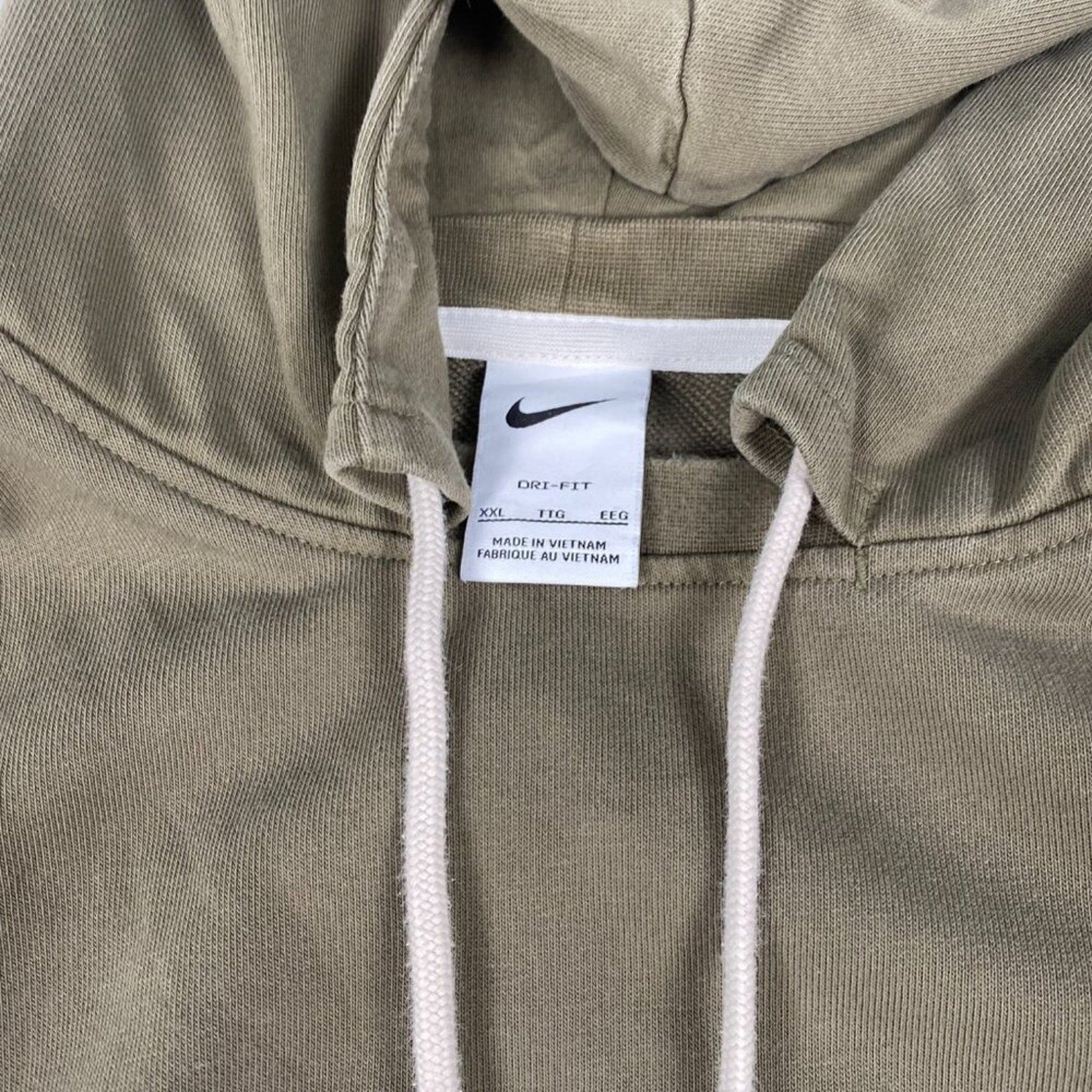 Nike Standard Issue Dri-Fit Zipper Pocket Athletic Green Cotton Hoodie