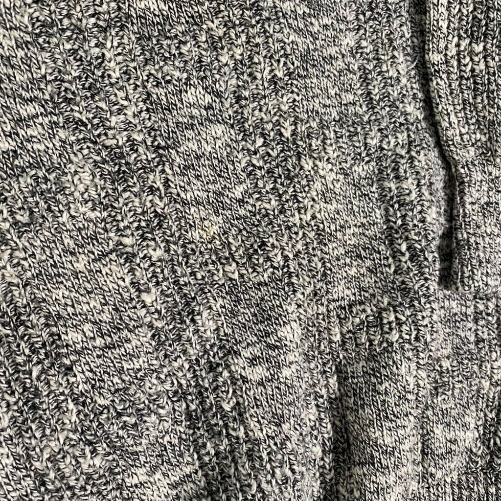 Vintage Damon Made in USA Big Man Grey Soft Heavy Textured Knit V Neck Sweater