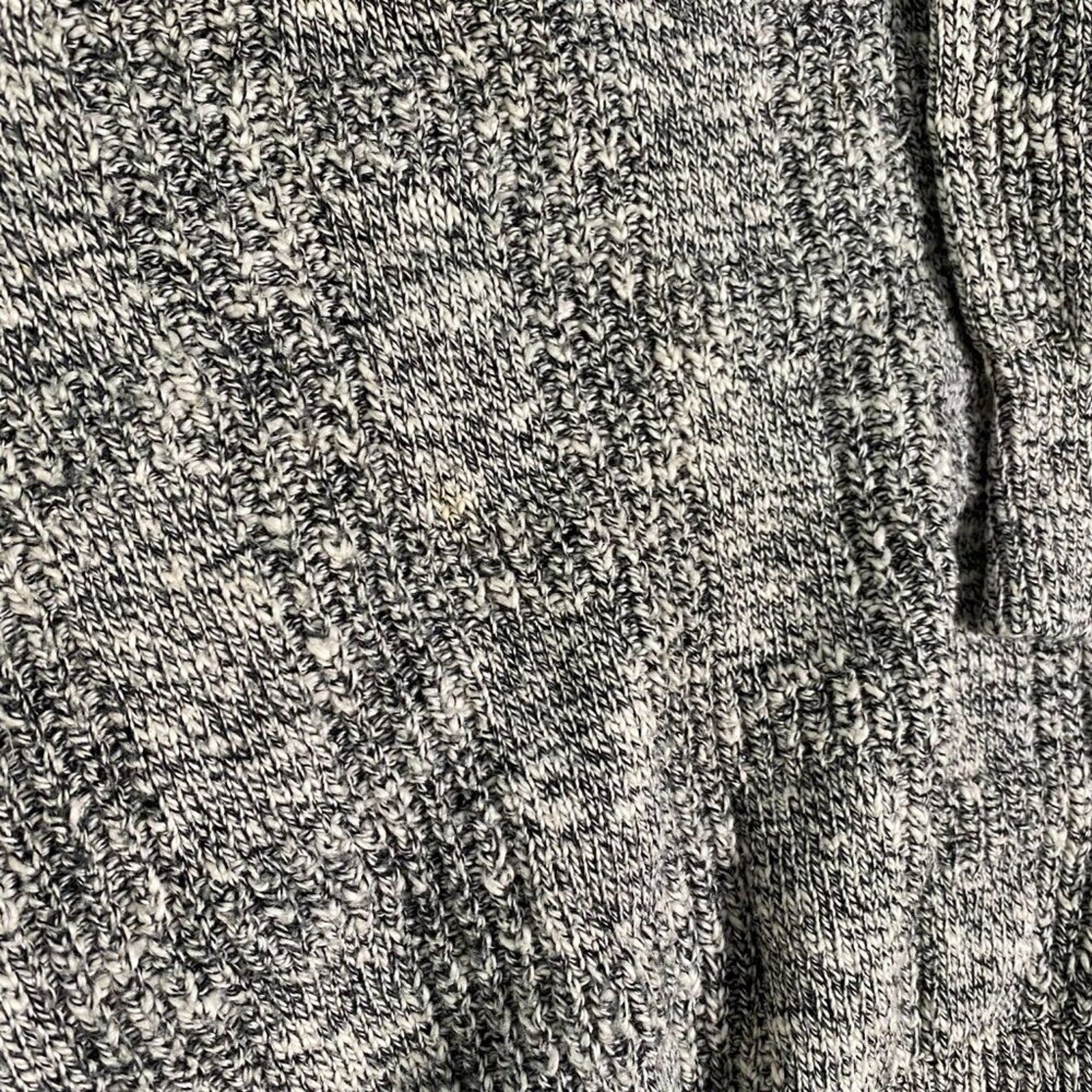 Vintage Damon Made in USA Big Man Grey Soft Heavy Textured Knit V Neck Sweater