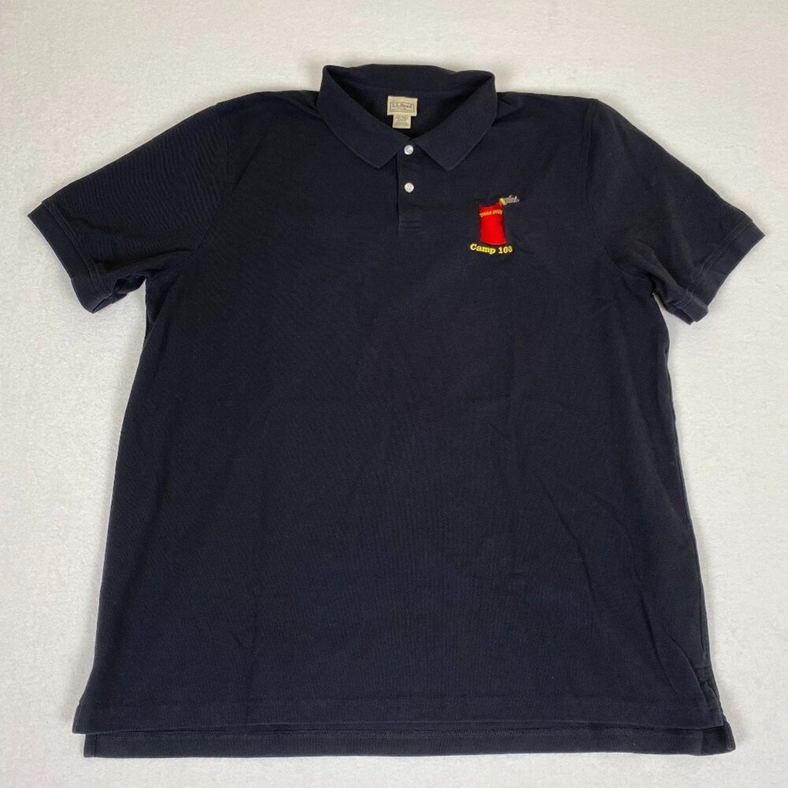 Stage Door Musical Theater Camp 100 LL Bean Black Polo Shirt Size XXL Tall