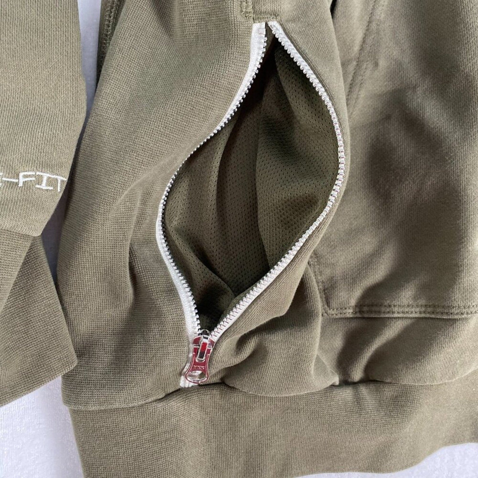 Nike Standard Issue Dri-Fit Zipper Pocket Athletic Green Cotton Hoodie