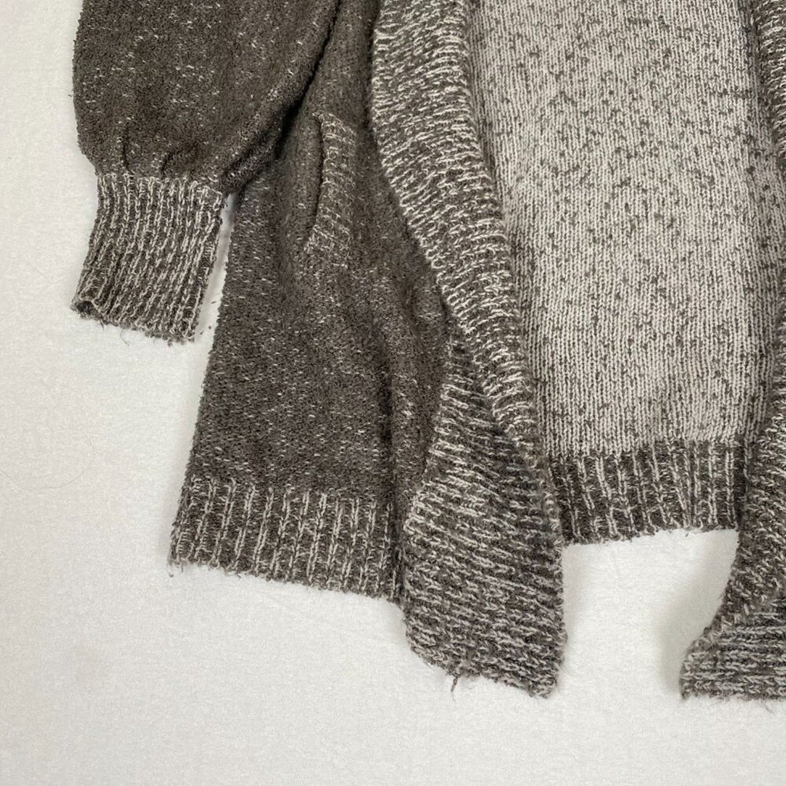 Vintage 90s Grey Cowl Neck Nuggets Cardigan Sweater Size Large